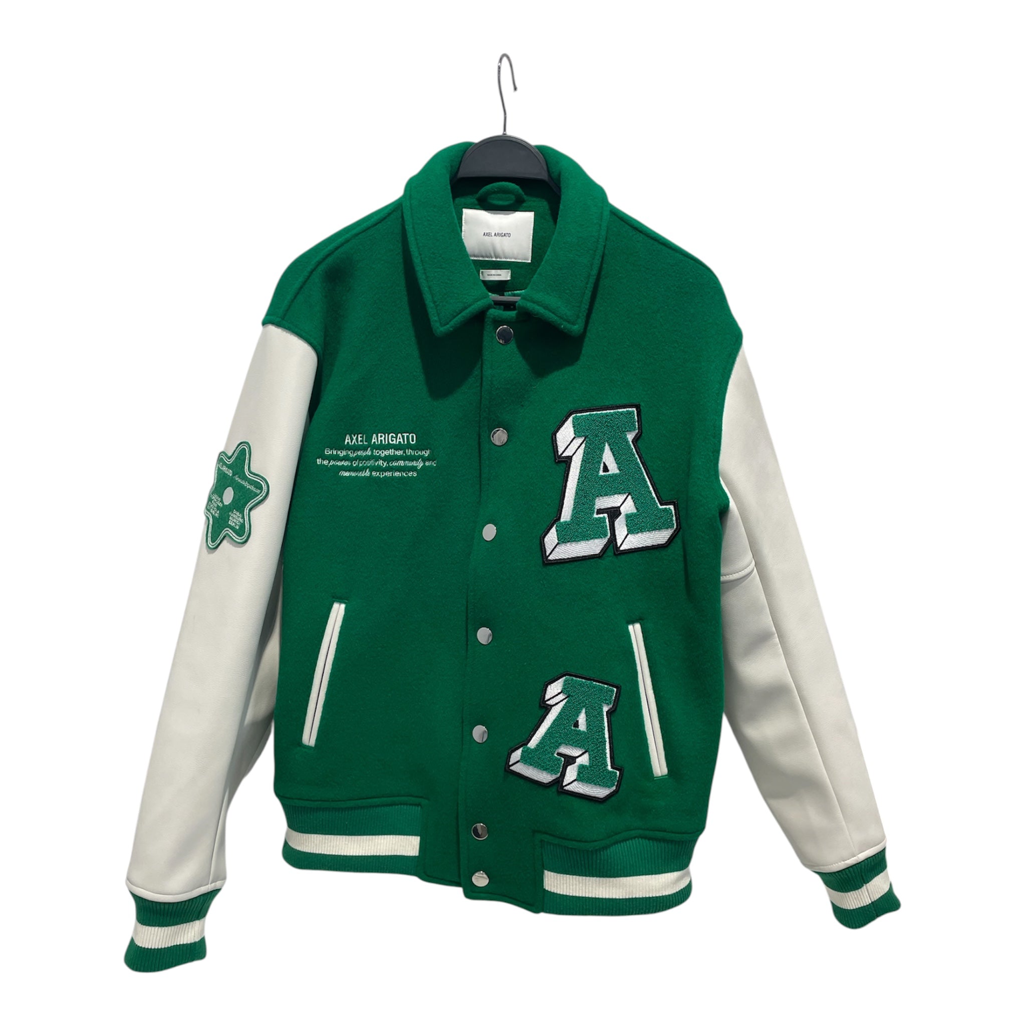 Axel Arigato/Baseball Jkt/M/Wool/GRN/Letterman Jacket view 1