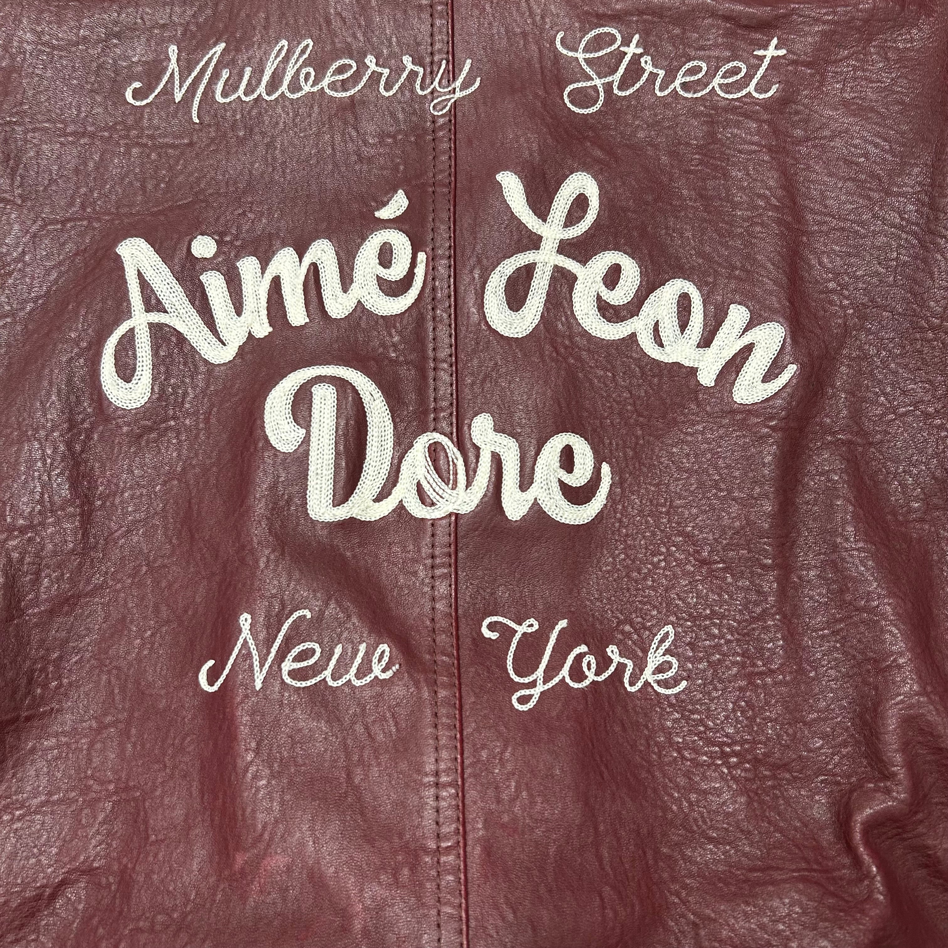 AIME LEON DORE/Leather Jkt/M/Lambskin/RED/CHAINSTITCH view 4