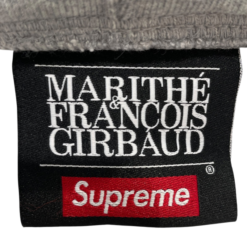 Supreme/MARITHE FRANCOIS GIRBAUD/Zip Up Hoodie/XL/Cotton/GRY/VELCRO LOGO