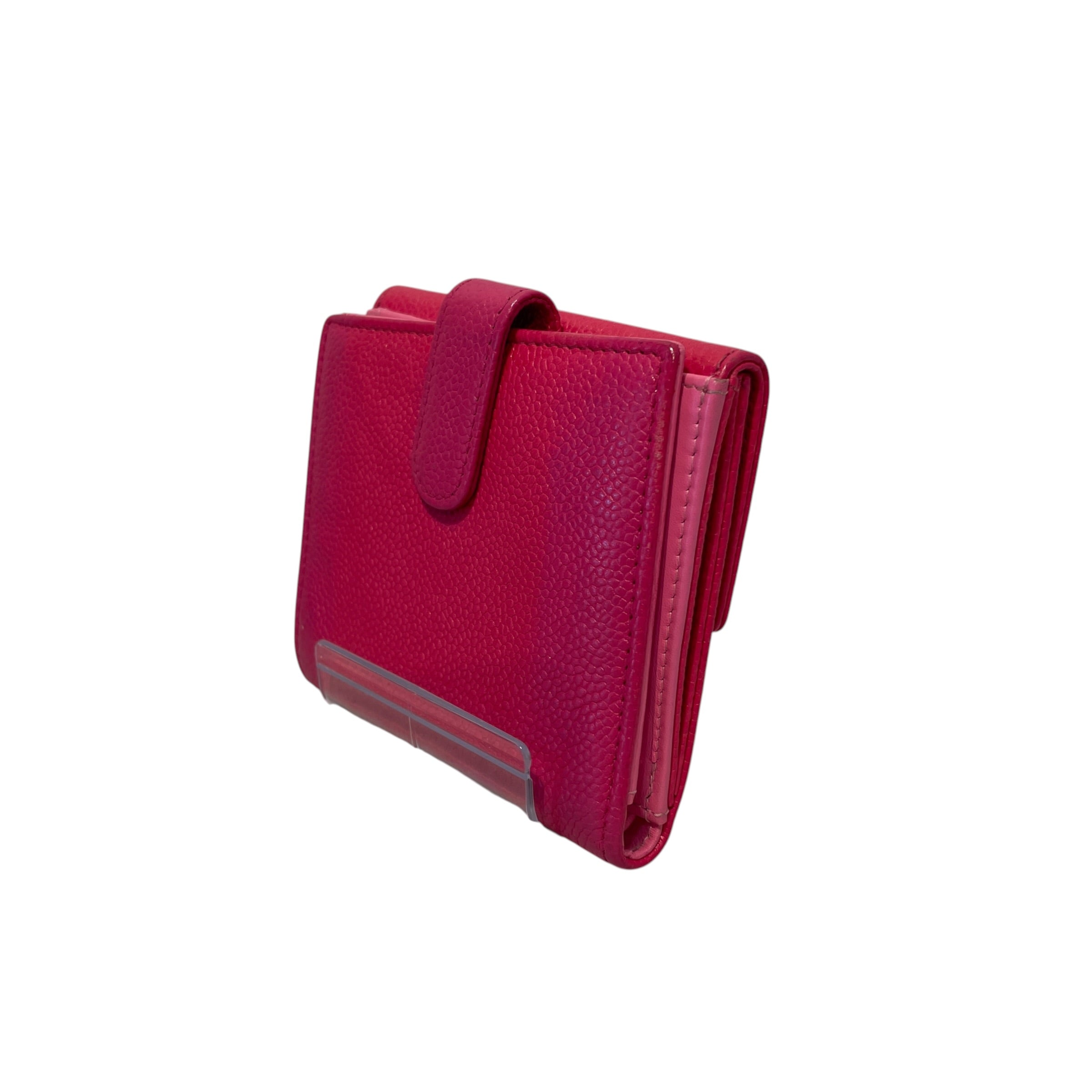 CHANEL/Bifold Wallet/Leather/PNK/L's/Split CC Logo Compact Wallet view 2