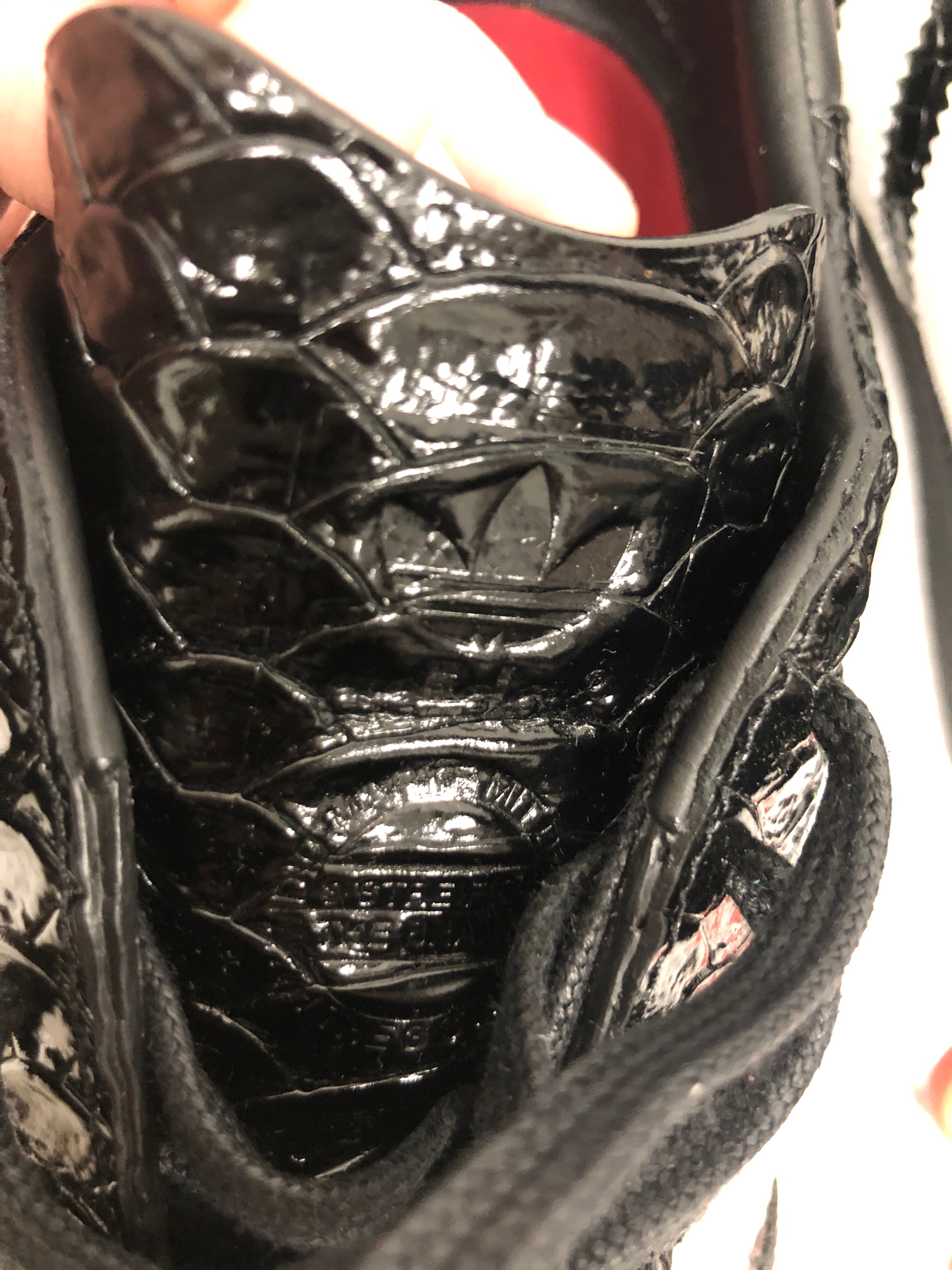 adidas/Low-Sneakers/US 9.5/Stripe/Polyester/BLK/Made in Italy Blk Croc view 3