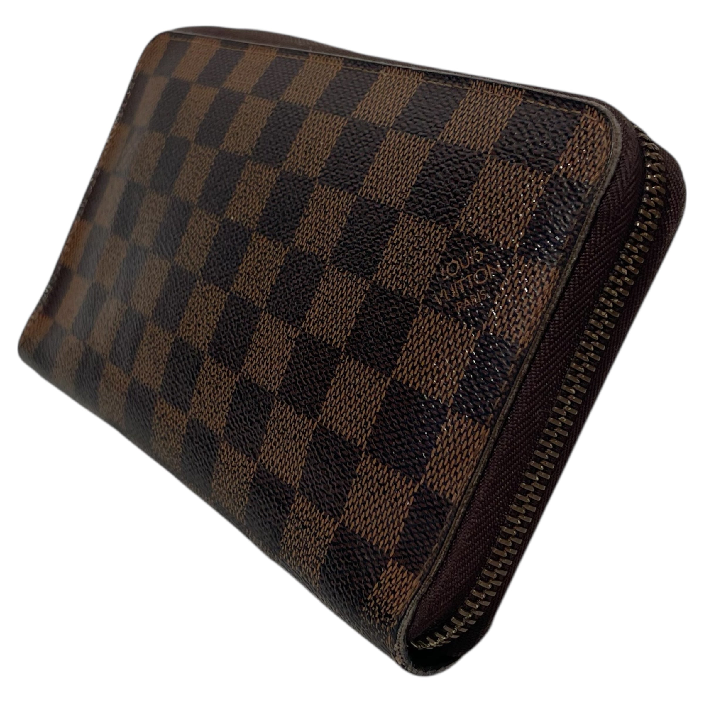 LOUIS VUITTON/Long Wallet/Plaid/BRW/DAMIER ZIP WALLET NEW view 2