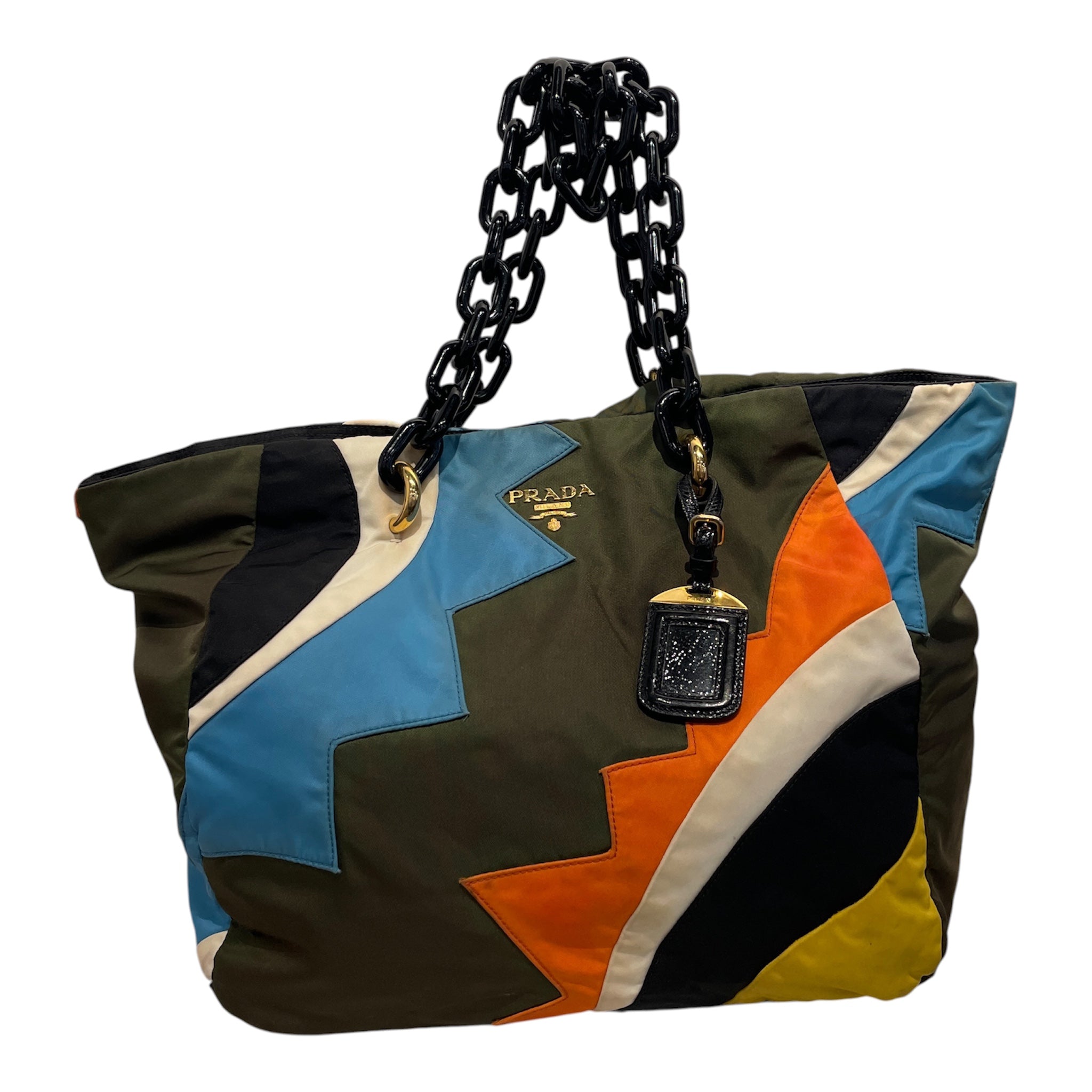 PRADA/Tote Bag/All Over Print/Nylon/MLT/Tessuto Patchwork Tote view 1