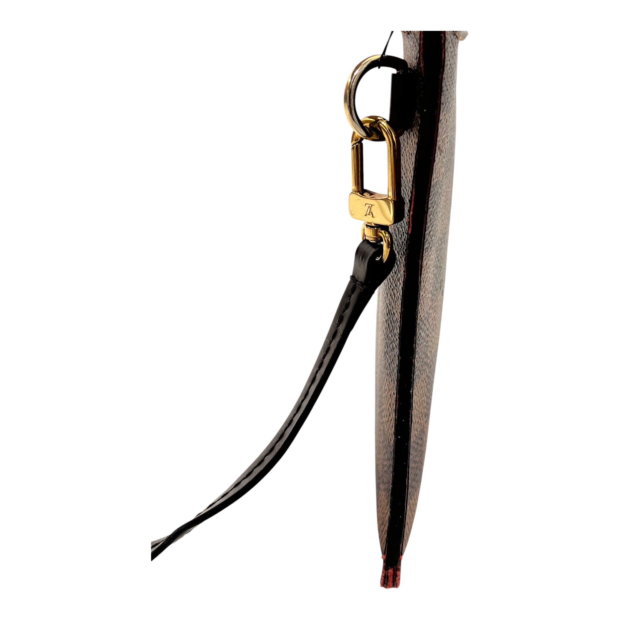 LOUIS VUITTON/Clutch Bag/Plaid/Leather/BRW/DAMIER EBENE view 3