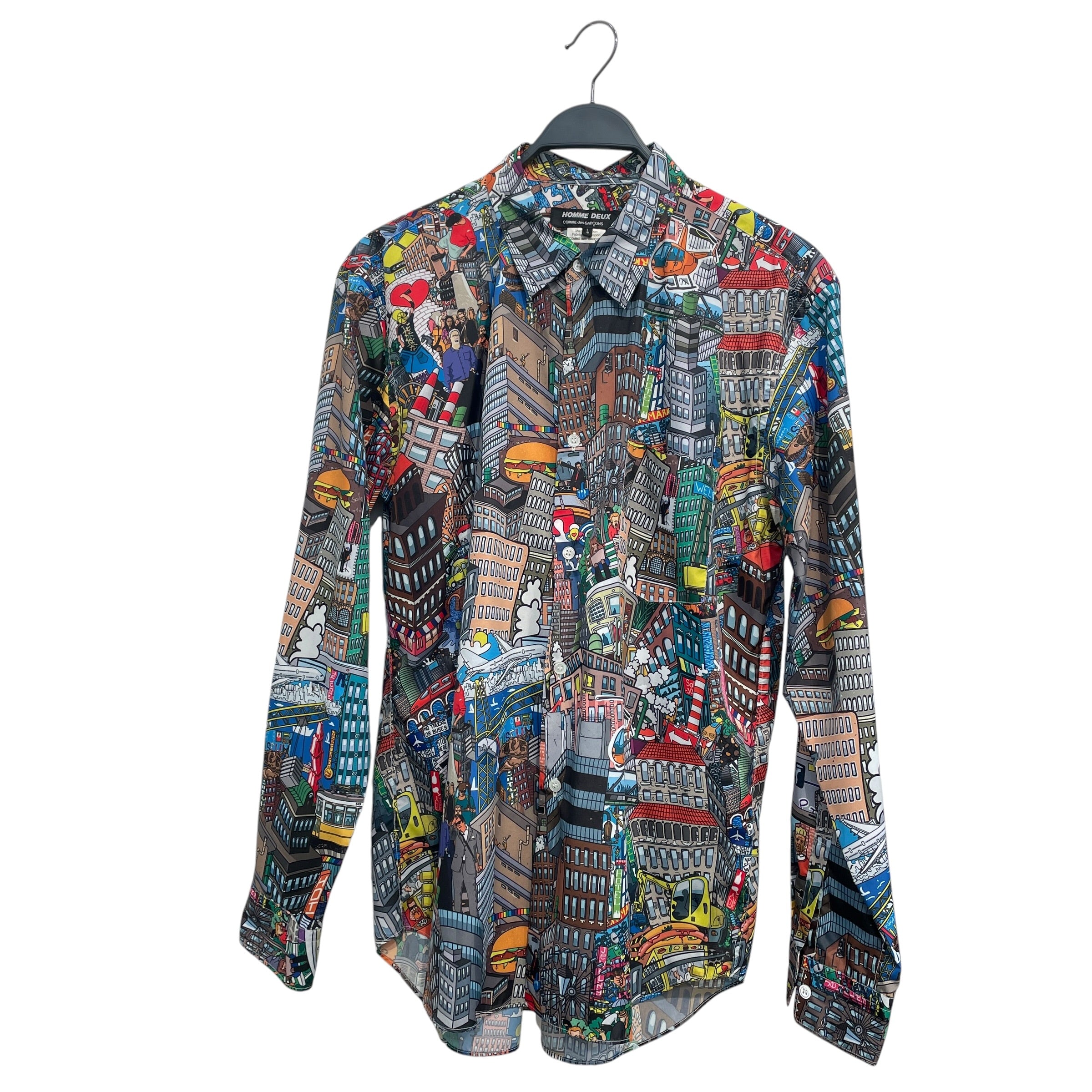 COMME des GARCONS HOMME DEUX/LS Shirt/L/Polyester/MLT/All Over Print/ view 1