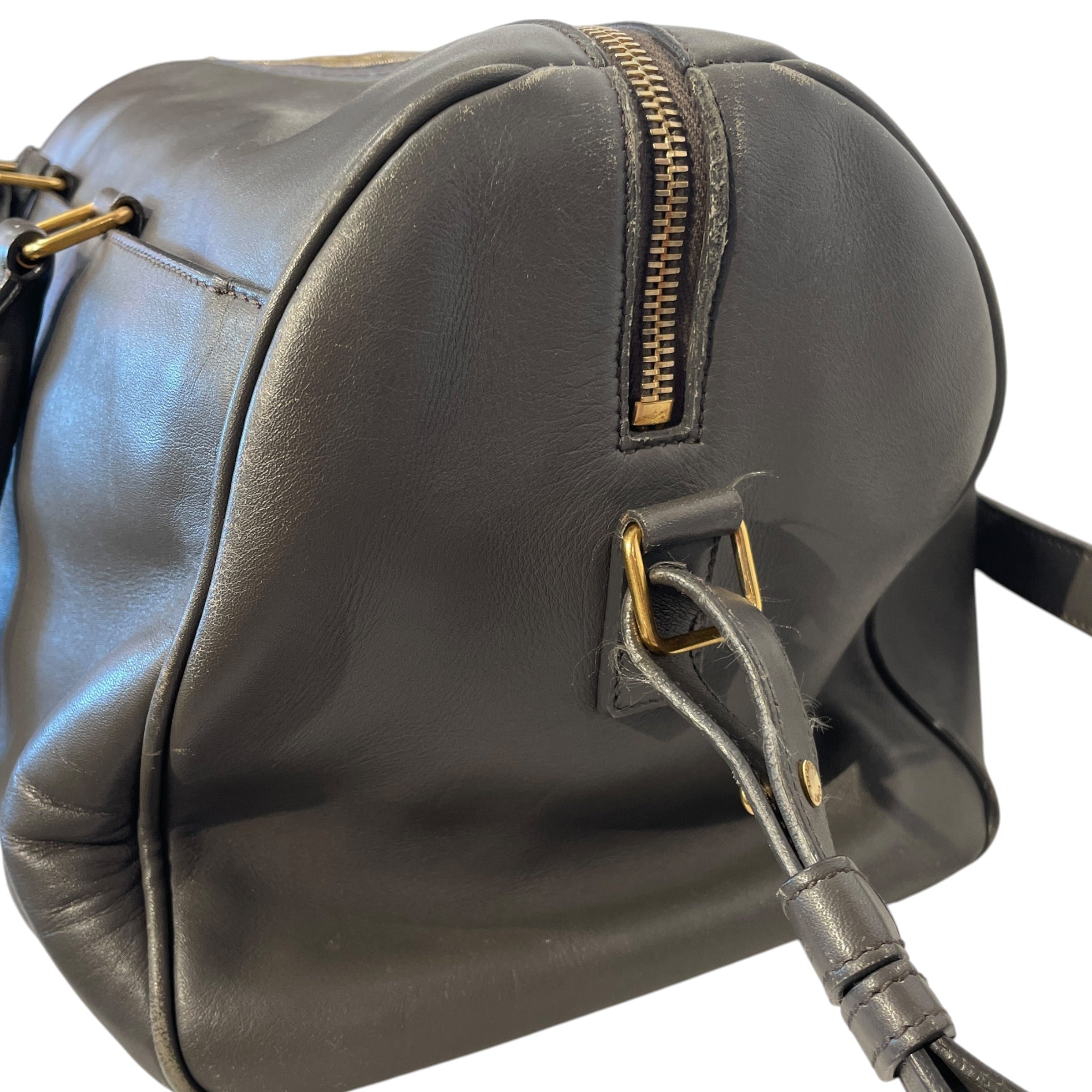 SAINT LAURENT/Hand Bag/Leather/GRY/LEATHER CLASSIC DUFFLE view 8