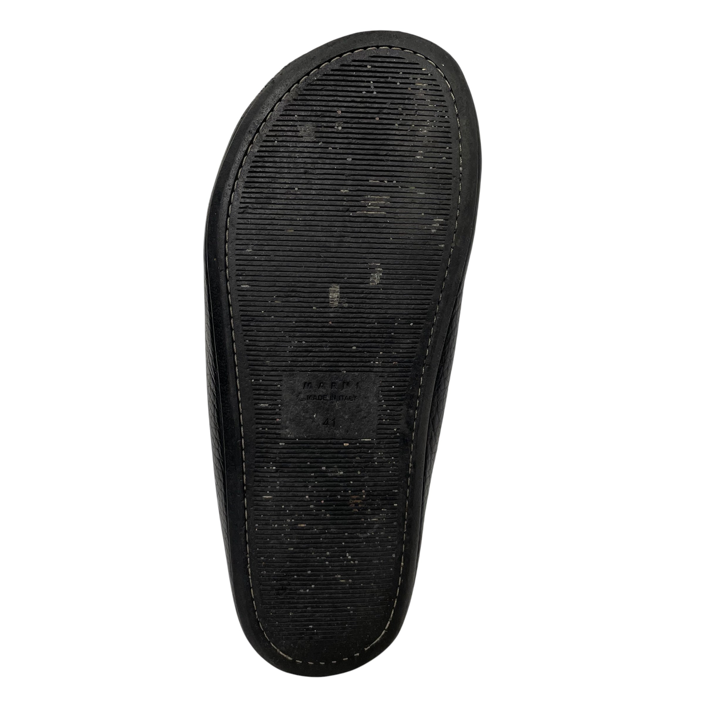 MARNI/Sandals/EU 41/Leather/BLK/LEATHER CLOGS view 7