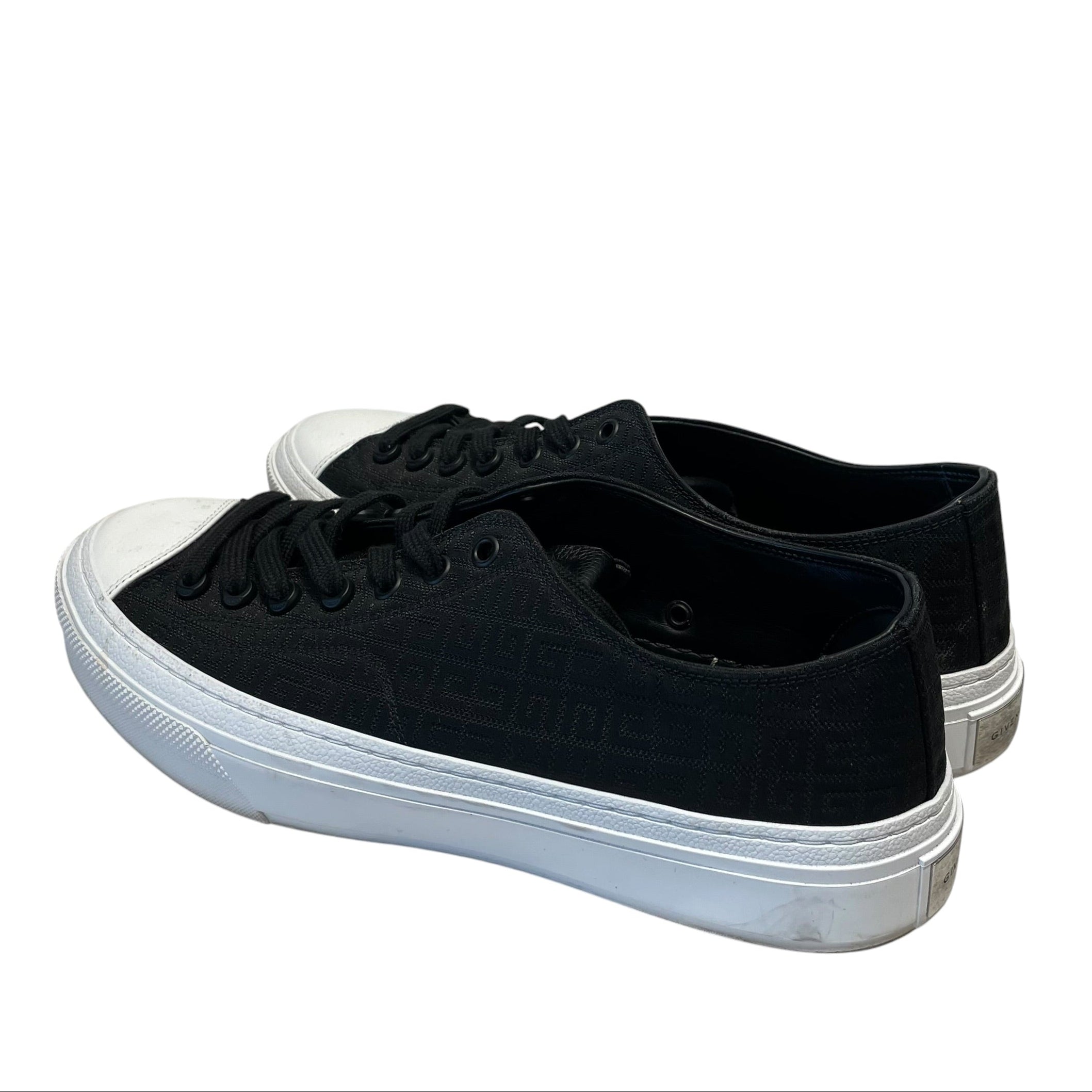 GIVENCHY/Low-Sneakers/US 9/Monogram/Cotton/BLK/city low sneaker view 4