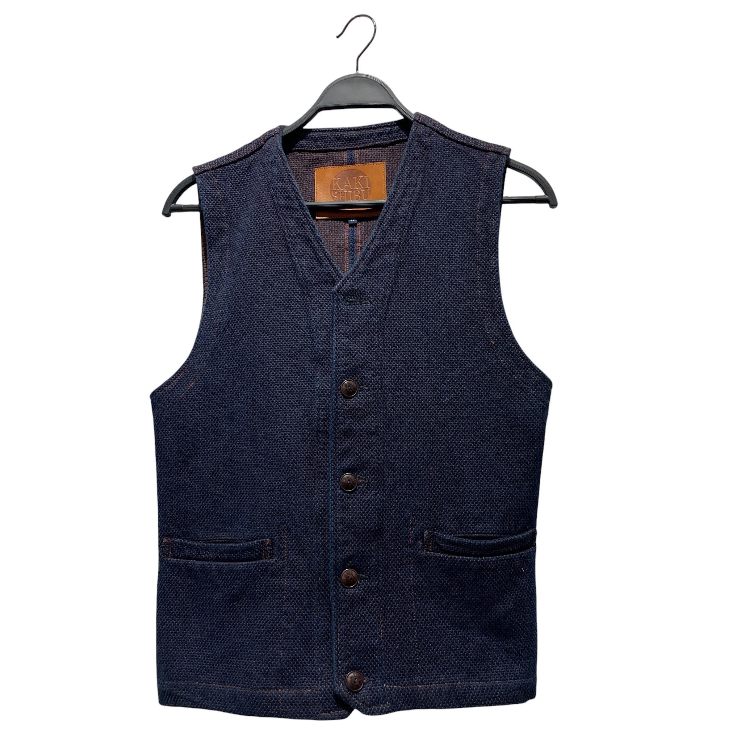 KAKI SHIBU/Vest/L/Cotton/NVY/ view 1