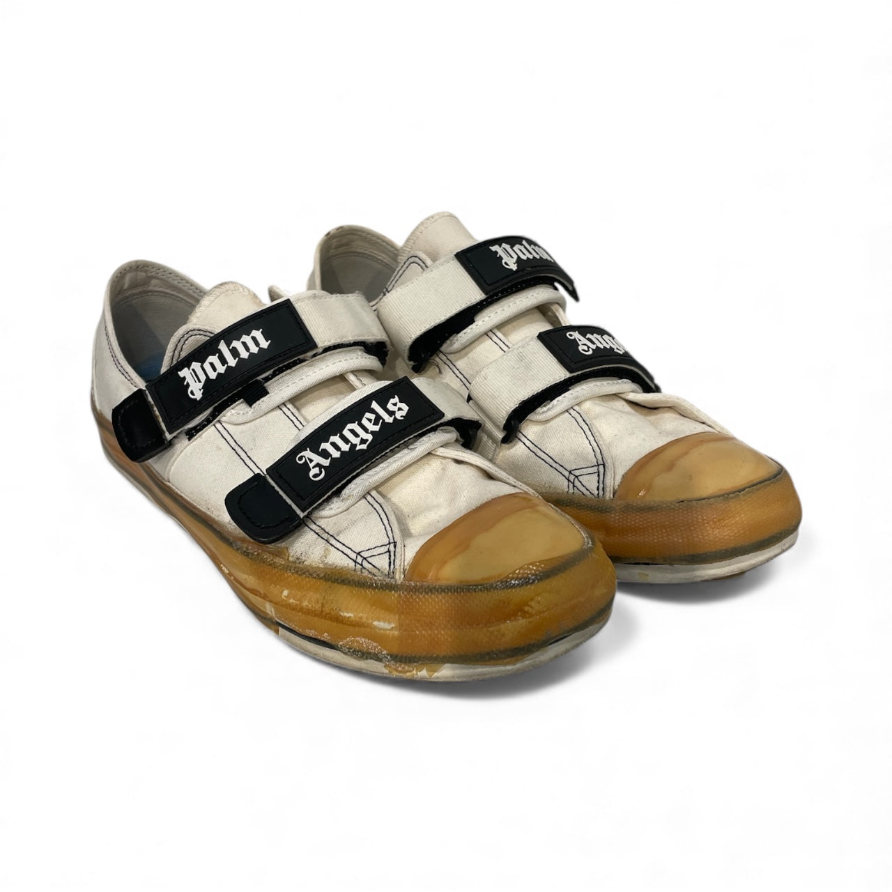 Palm Angels/Low-Sneakers/EU 44/Cotton/CRM/PALM ANGELS VELCRO view 1