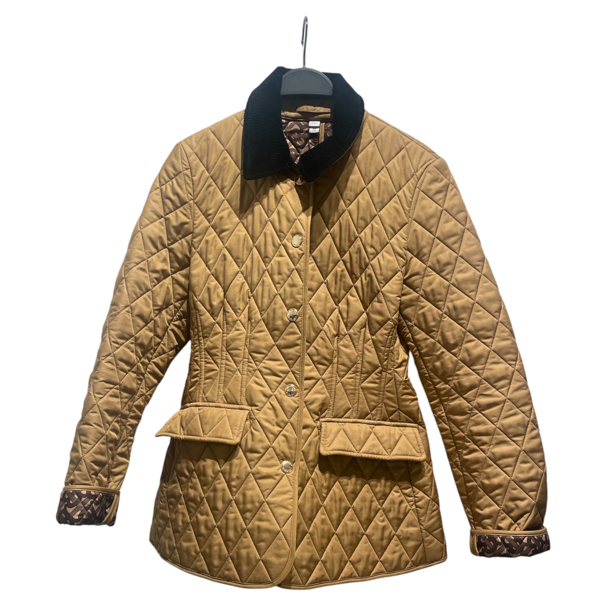 BURBERRY LONDON/Jacket/8/Polyester/CML/Corduroy Collar Diamond view 1