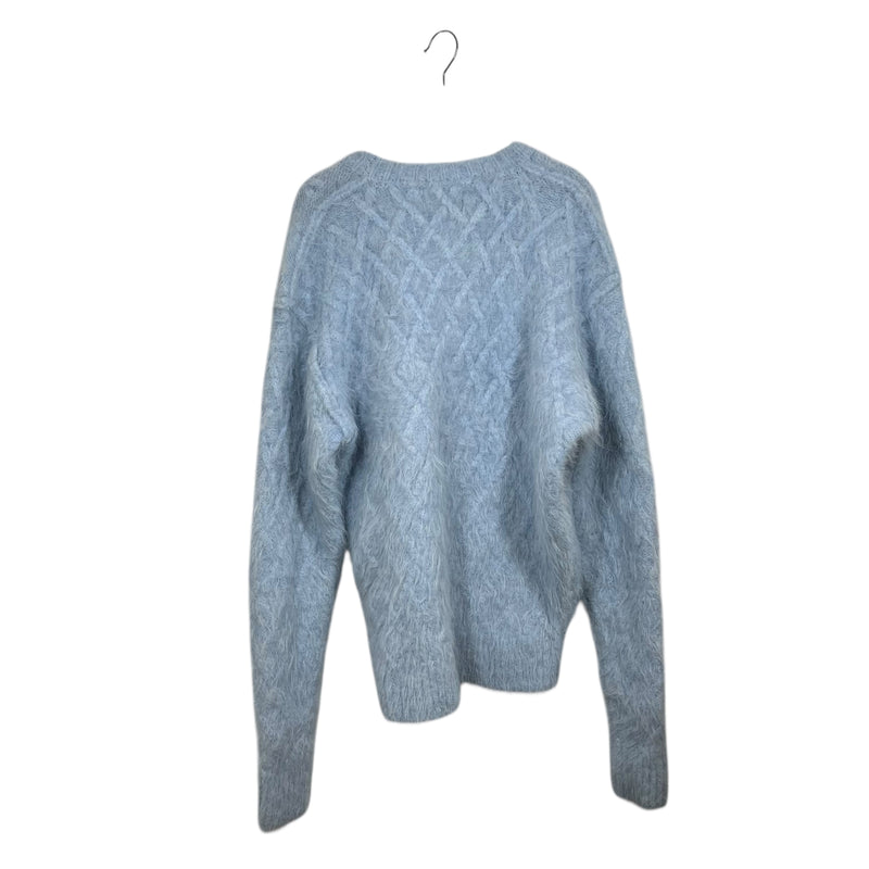 STUSSY/Sweater/XL/Alpaca/BLU/ FUZZY LATTICE CREW SWEATER