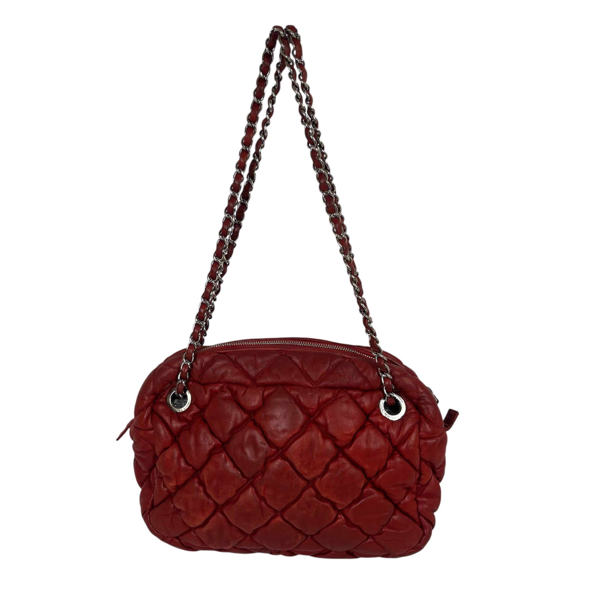 CHANEL/Hand Bag/Leather/BRD/Bubble Quilt Bag view 2