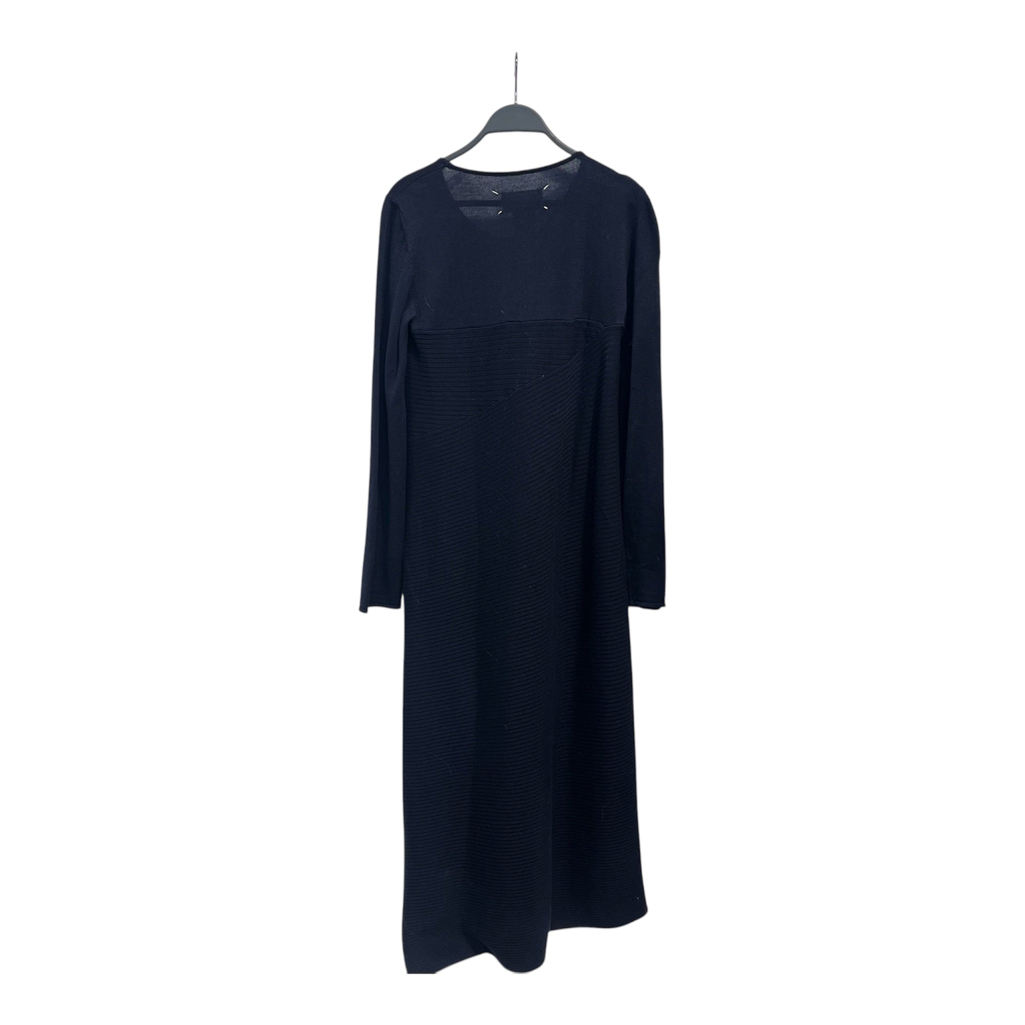 Maison Margiela/LS Dress/1/Wool/BLU/ribbed dress view 2