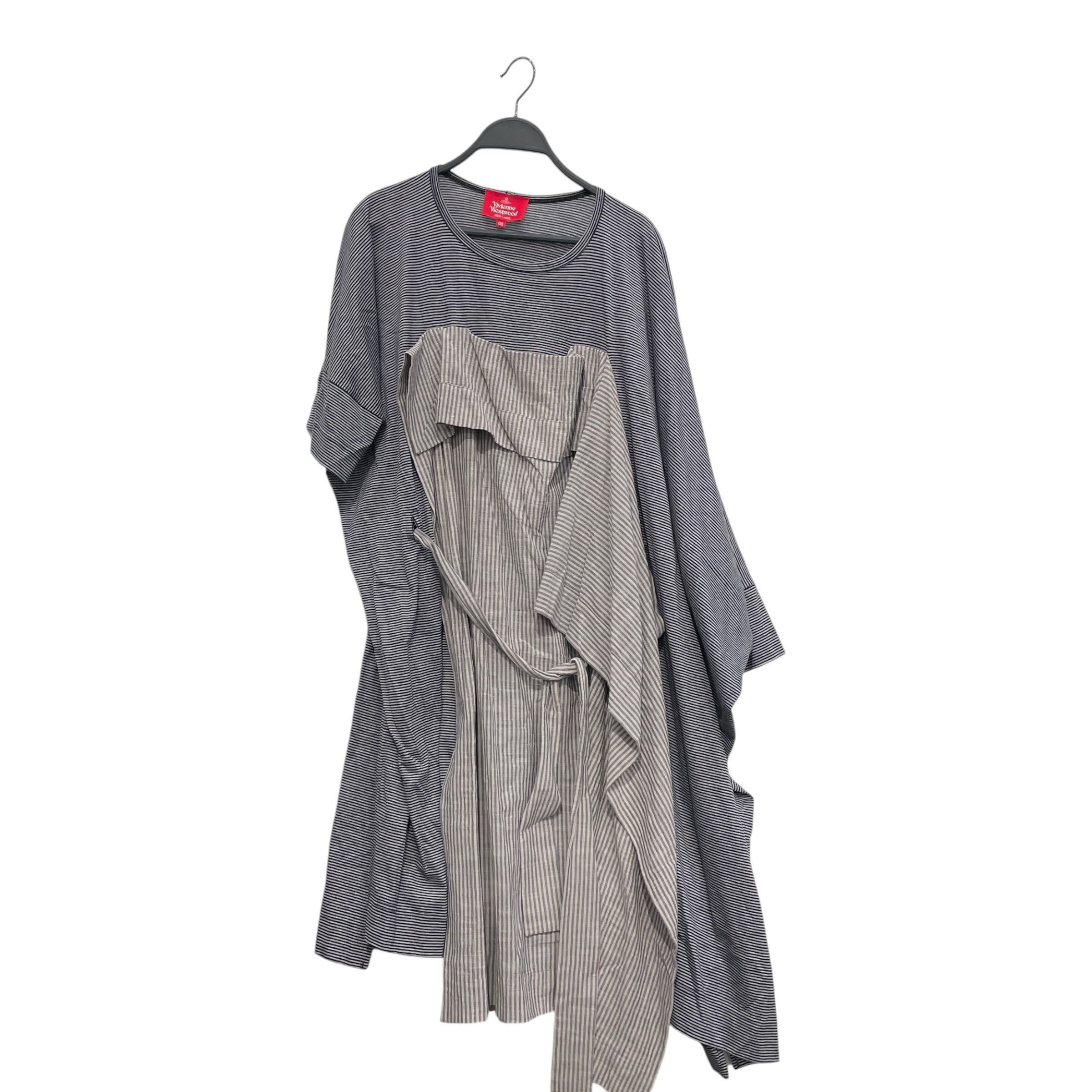 Vivienne Westwood RED LABEL/Dress/00/Stripe/Cotton/GRY/UNEVENSLEEVES view 1