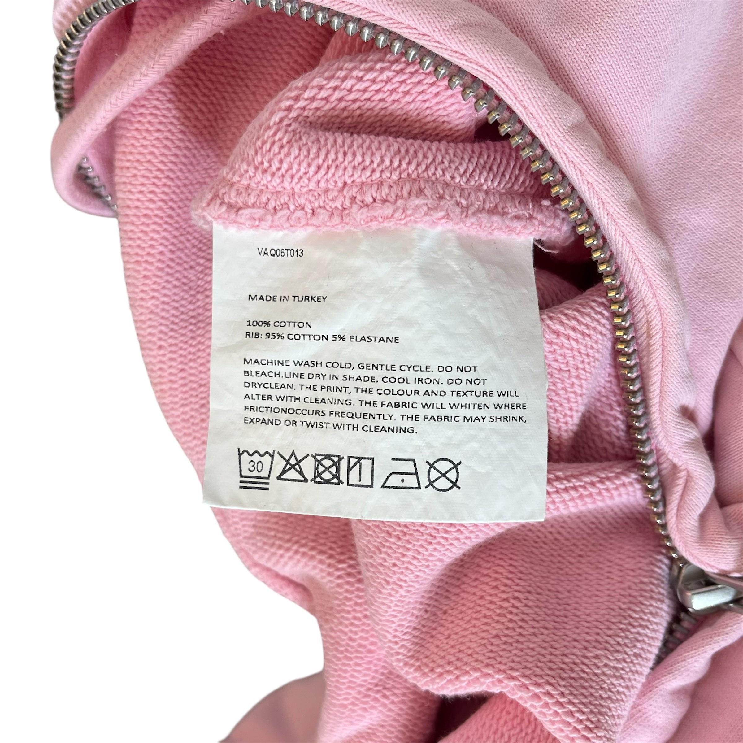 Vaquera/Zip Up Hoodie/XL/Cotton/PNK/twisted zipper view 4