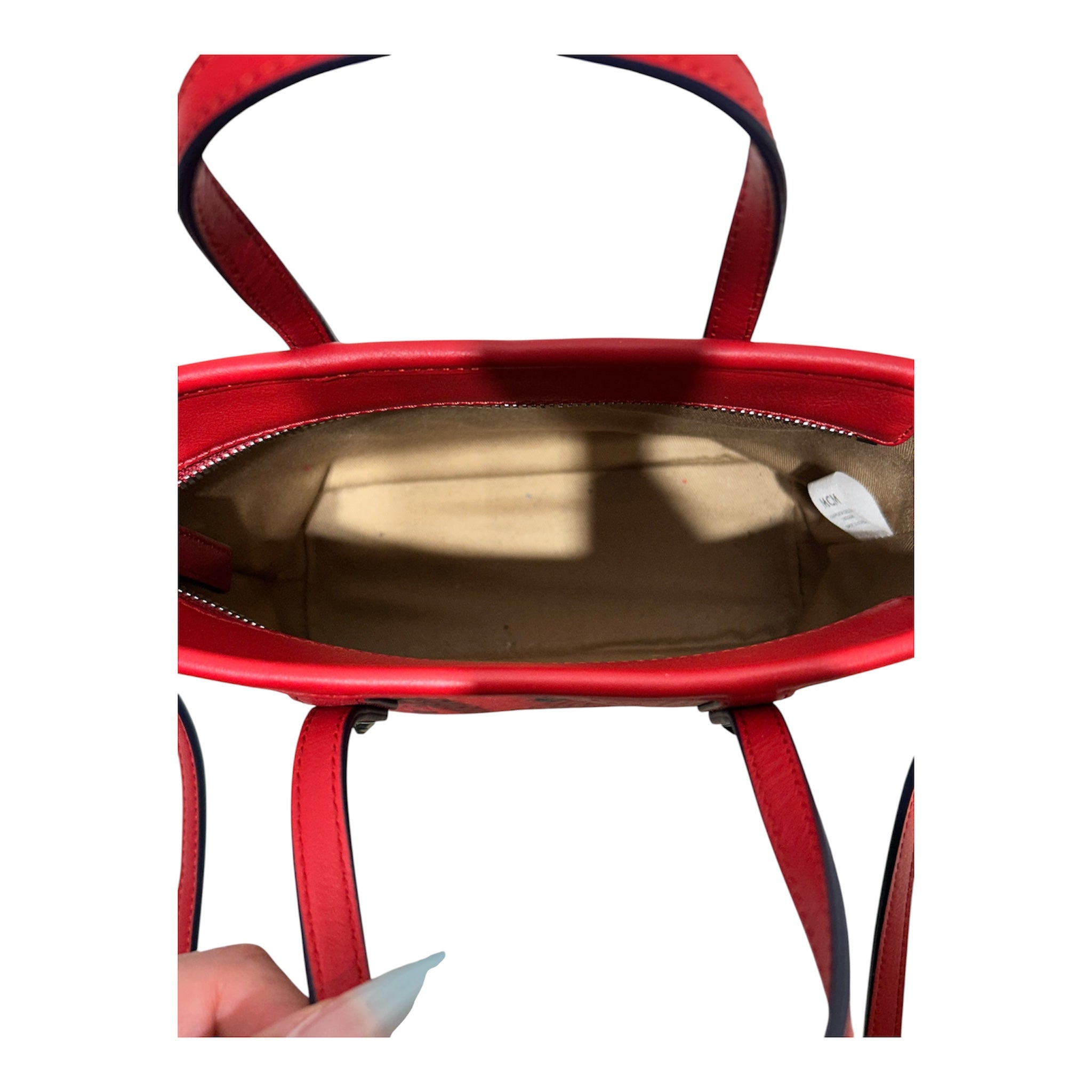 MCM/Bag/Leather/RED/BUCKET BAG view 4