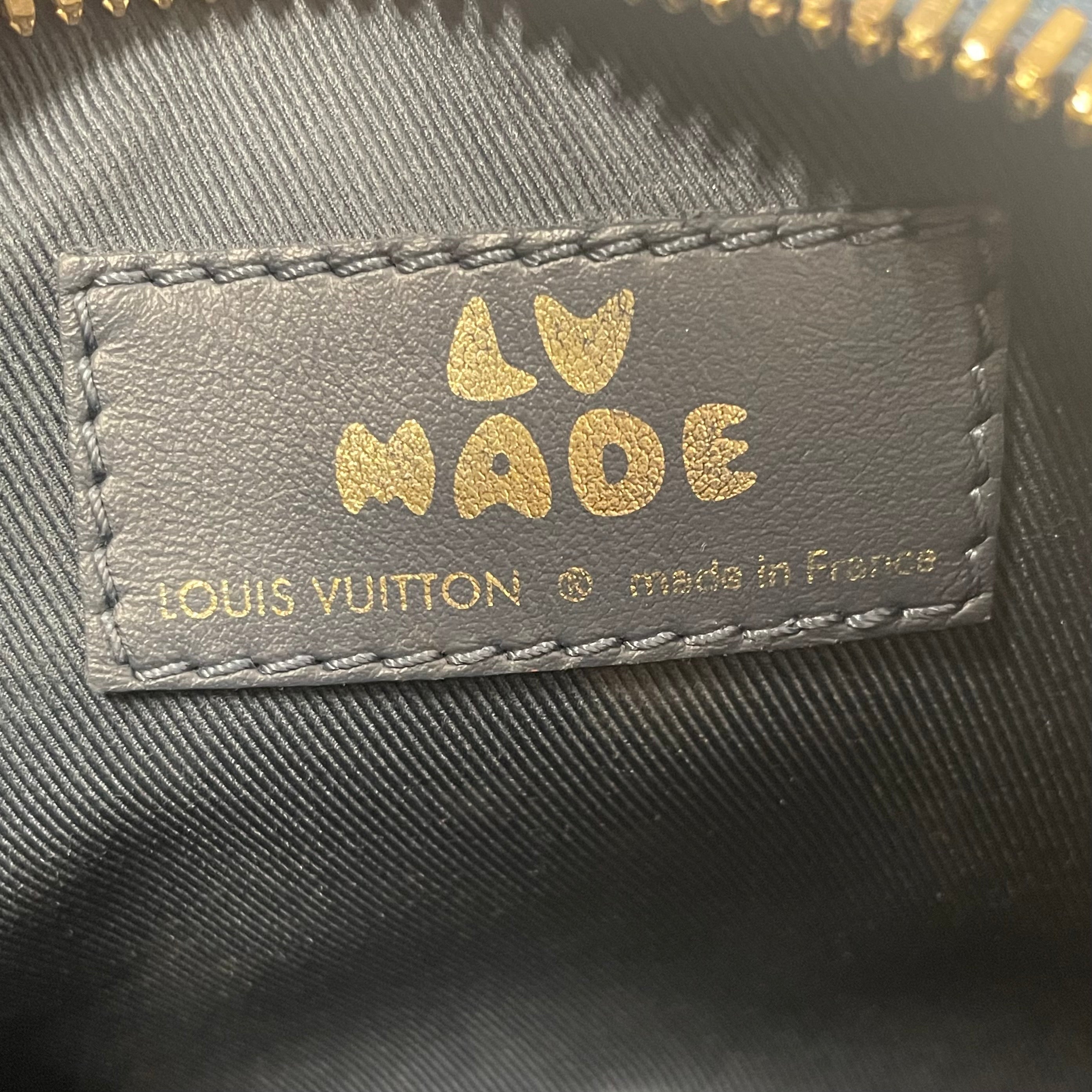 LOUIS VUITTON/Bag/Monogram/Denim/NVY/NIGO KEEPALL XS HEART PATCH view 4