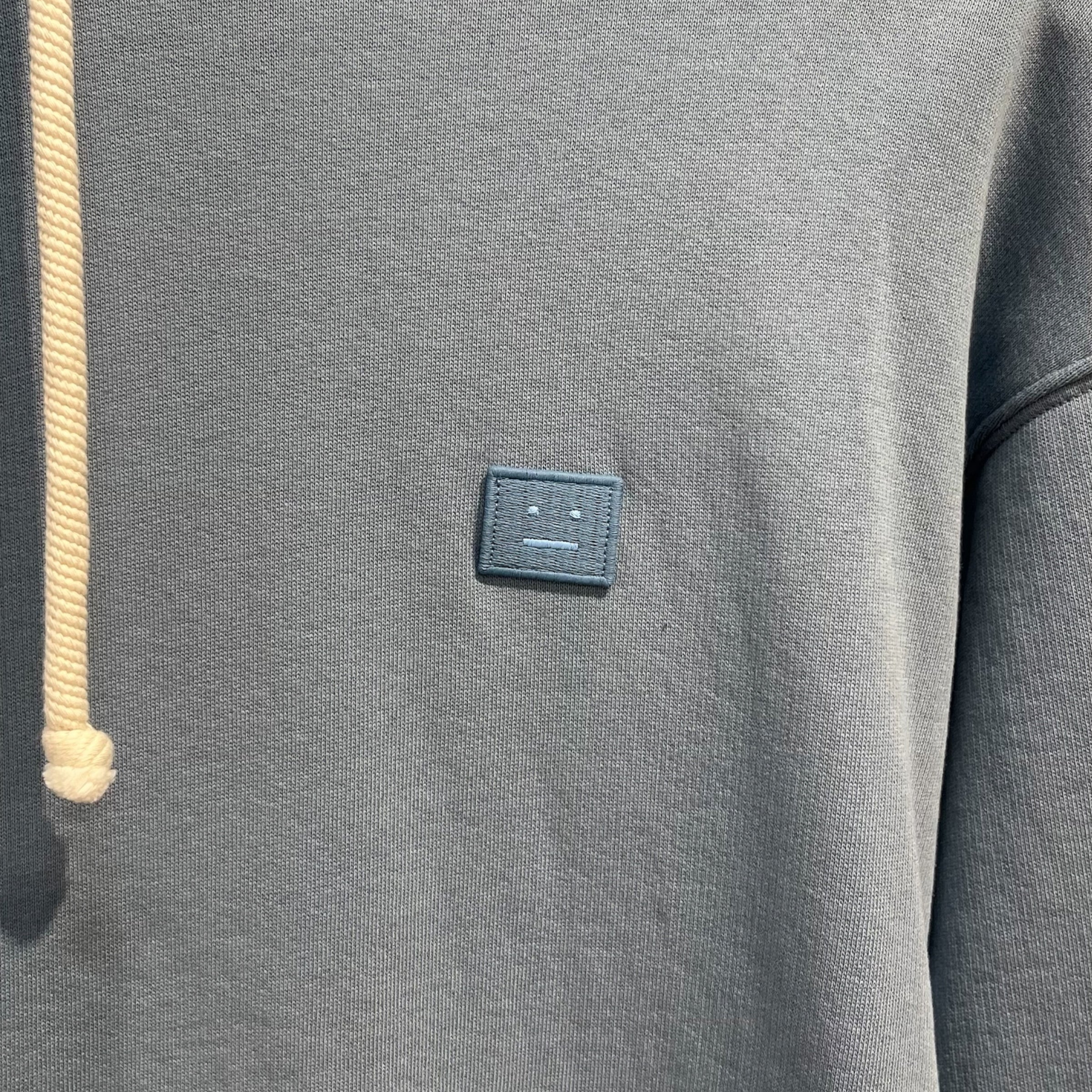 Acne Studios/Hoodie/XXS/Cotton/BLU/MINERAL TONAL FACE LOGO PATCH view 3
