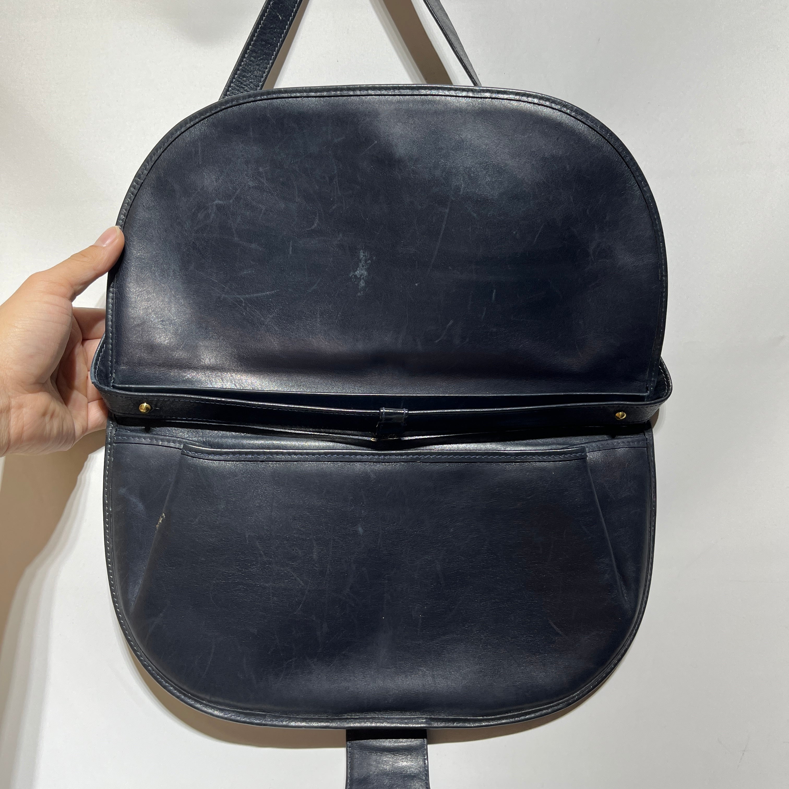 GUCCI/Hand Bag/Leather/BLK/1970S GUCCI view 7