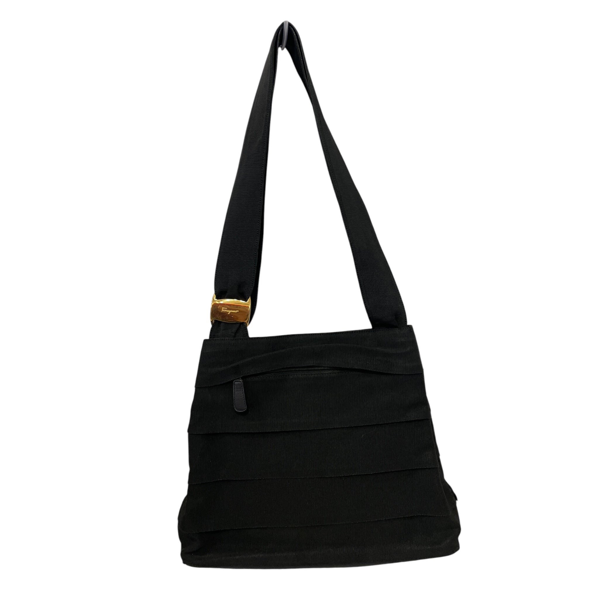 Salvatore Ferragamo/Hand Bag/Polyester/BLK/layered ribbon view 1