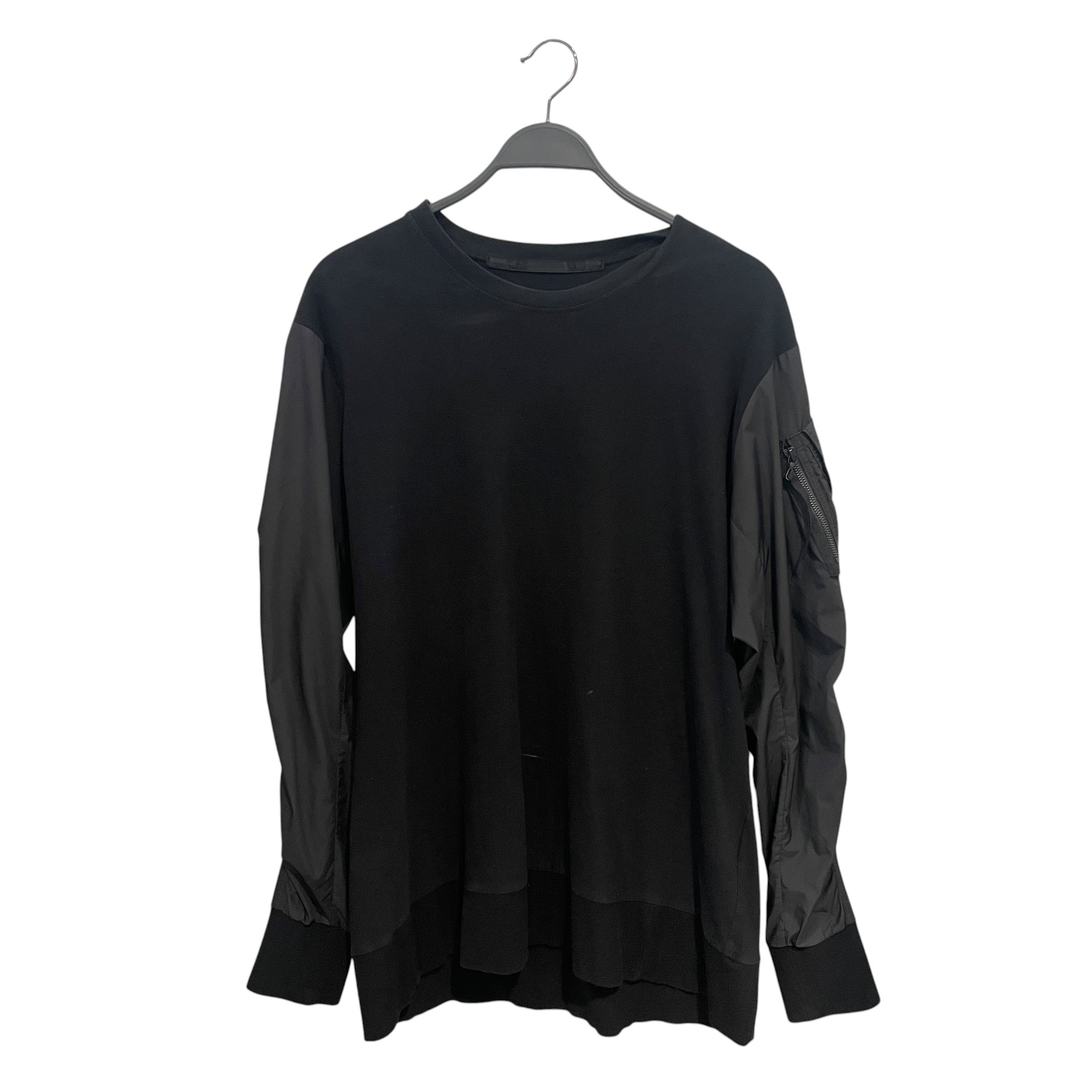 11 By Boris Bidjan Saberi/LS T-Shirt/Cotton/BLK/HYBRID LS view 1