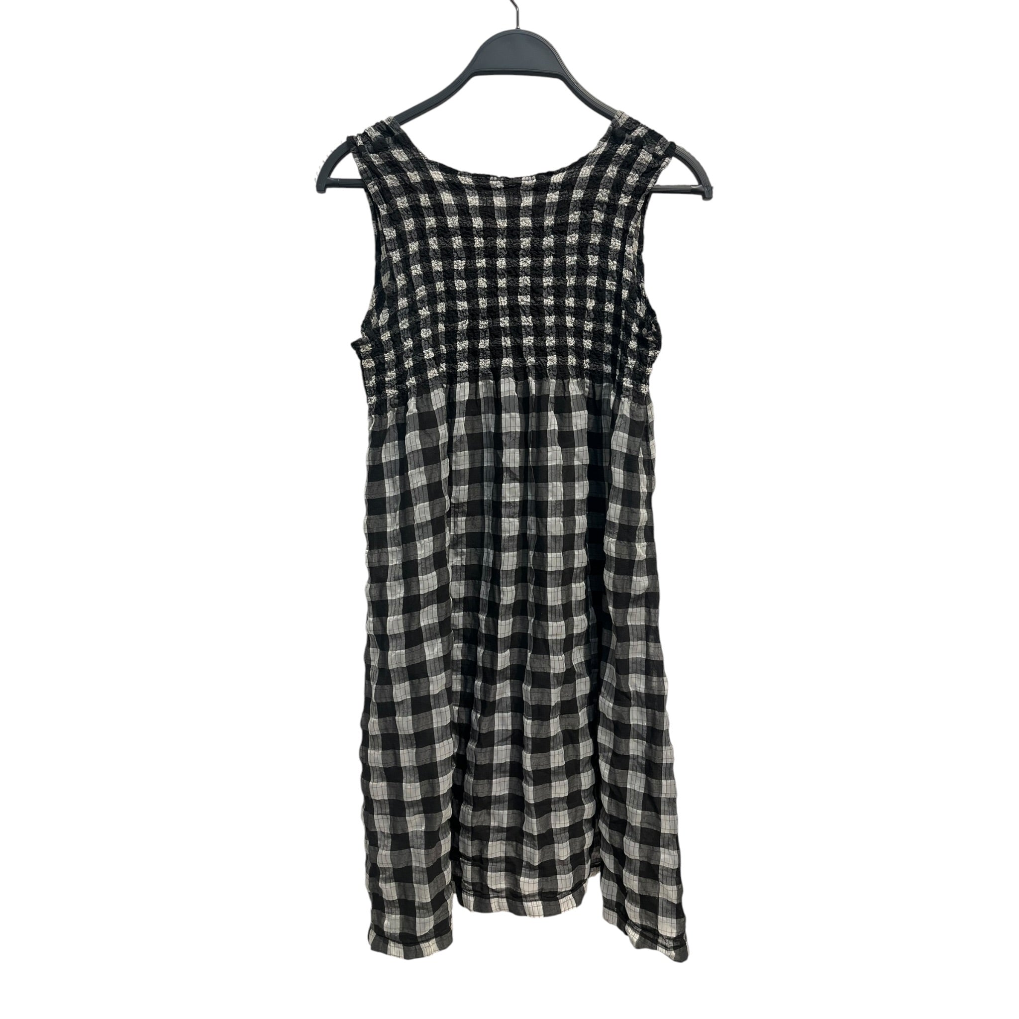ISSEY MIYAKE/Camisole Dress/Plaid/Polyester/GRY/scrunch view 2