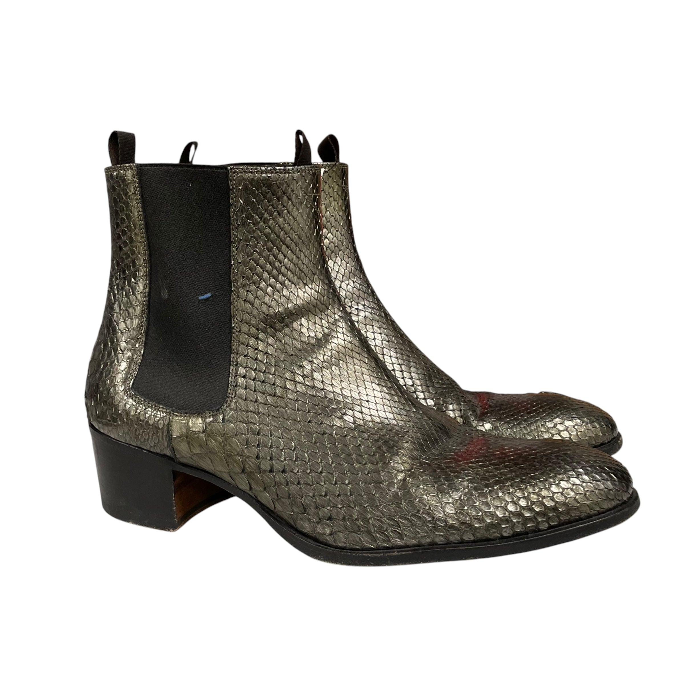 TOM FORD/Chelsea Boots/US 11.5/Leather/GRN/SNAKESKIN view 1