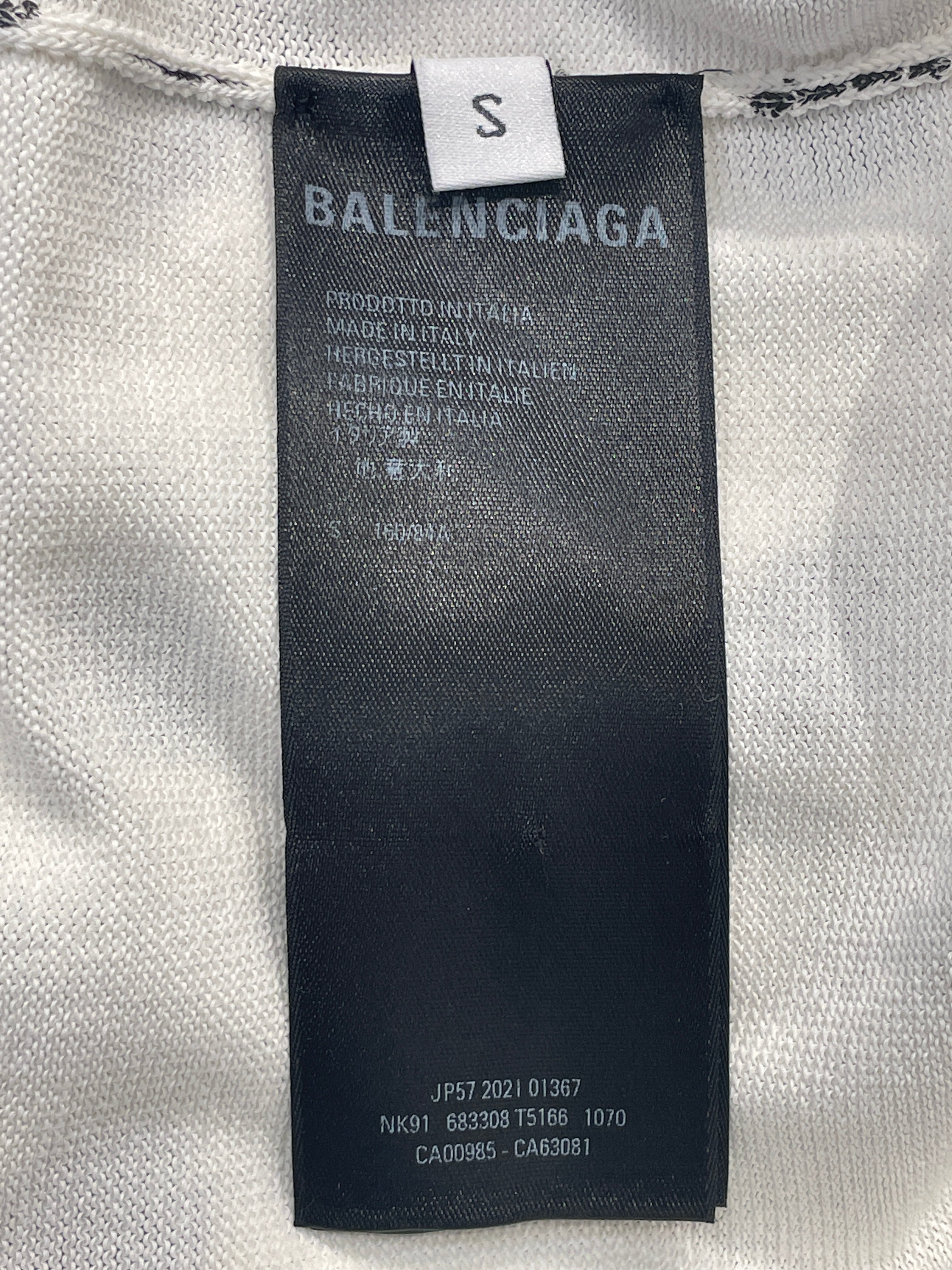 BALENCIAGA/Sweater/S/Polka dot/Polyester/WHT/SPRAY PAINT POLKA DOT view 3