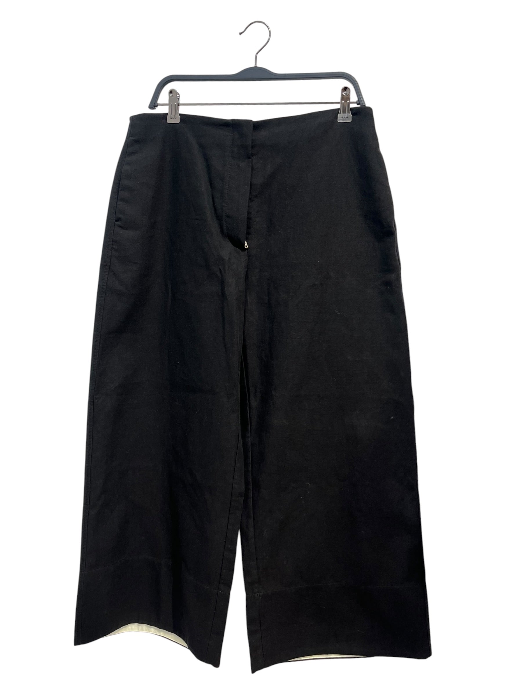 GANNI/Straight Pants/40/Cotton/BLK/SLACKS WIDE FLARE view 2