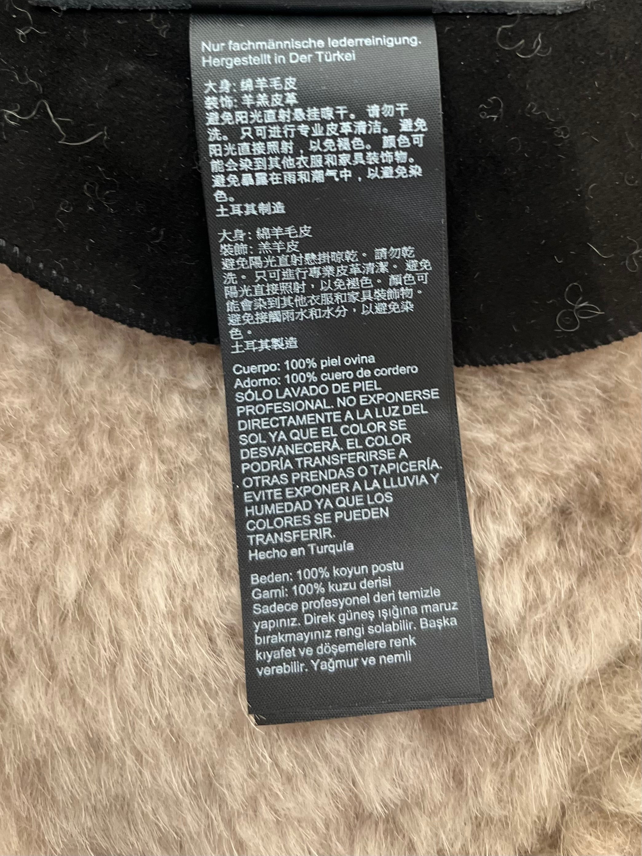 ALLSAINTS/Vest/M/Leather/BLK/shearling interior zipupbuckle view 6