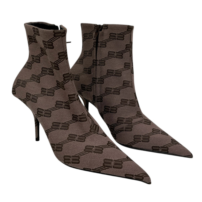 BALENCIAGA/Heels/EU 38/Monogram/Leather/BRW/metallic