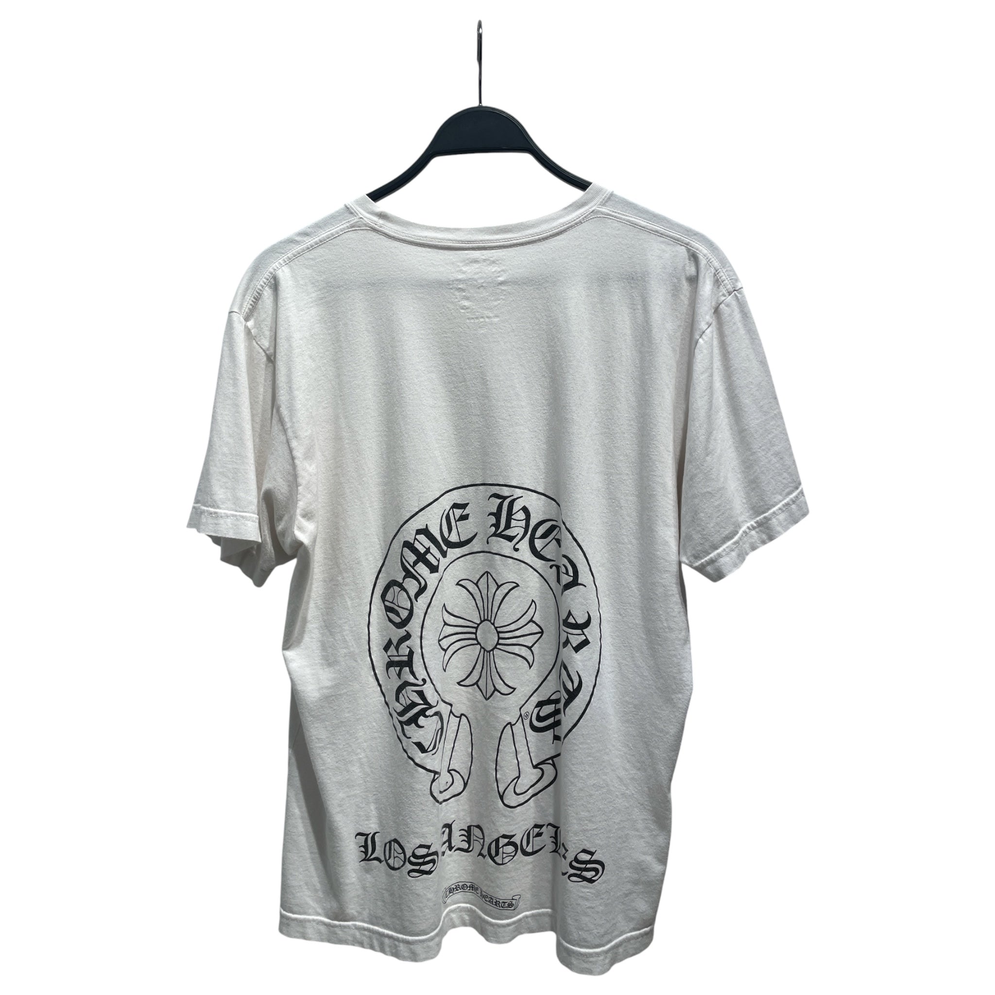 CHROME HEARTS/T-Shirt/L/Cotton/WHT/Los Angeles Horseshoe Pocket T view 2