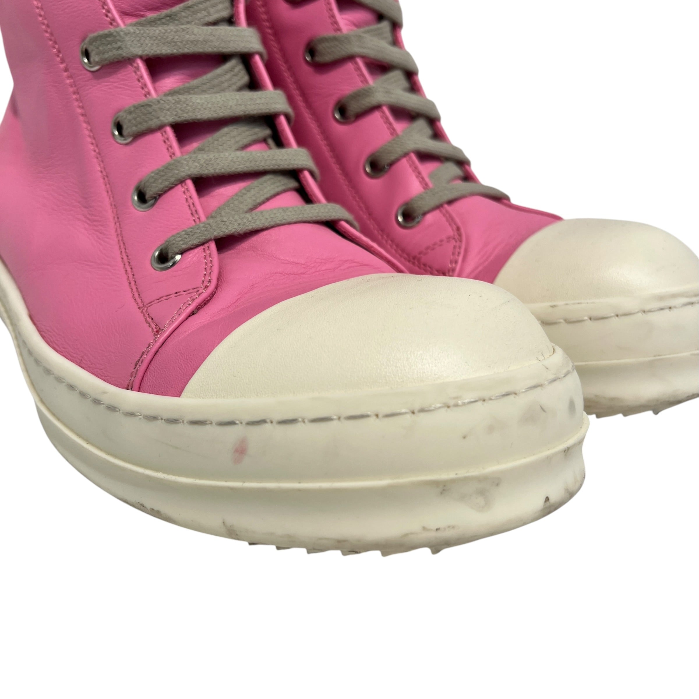 Rick Owens/Hi-Sneakers/EU 42.5/Leather/PNK/Mainline Ramones view 4