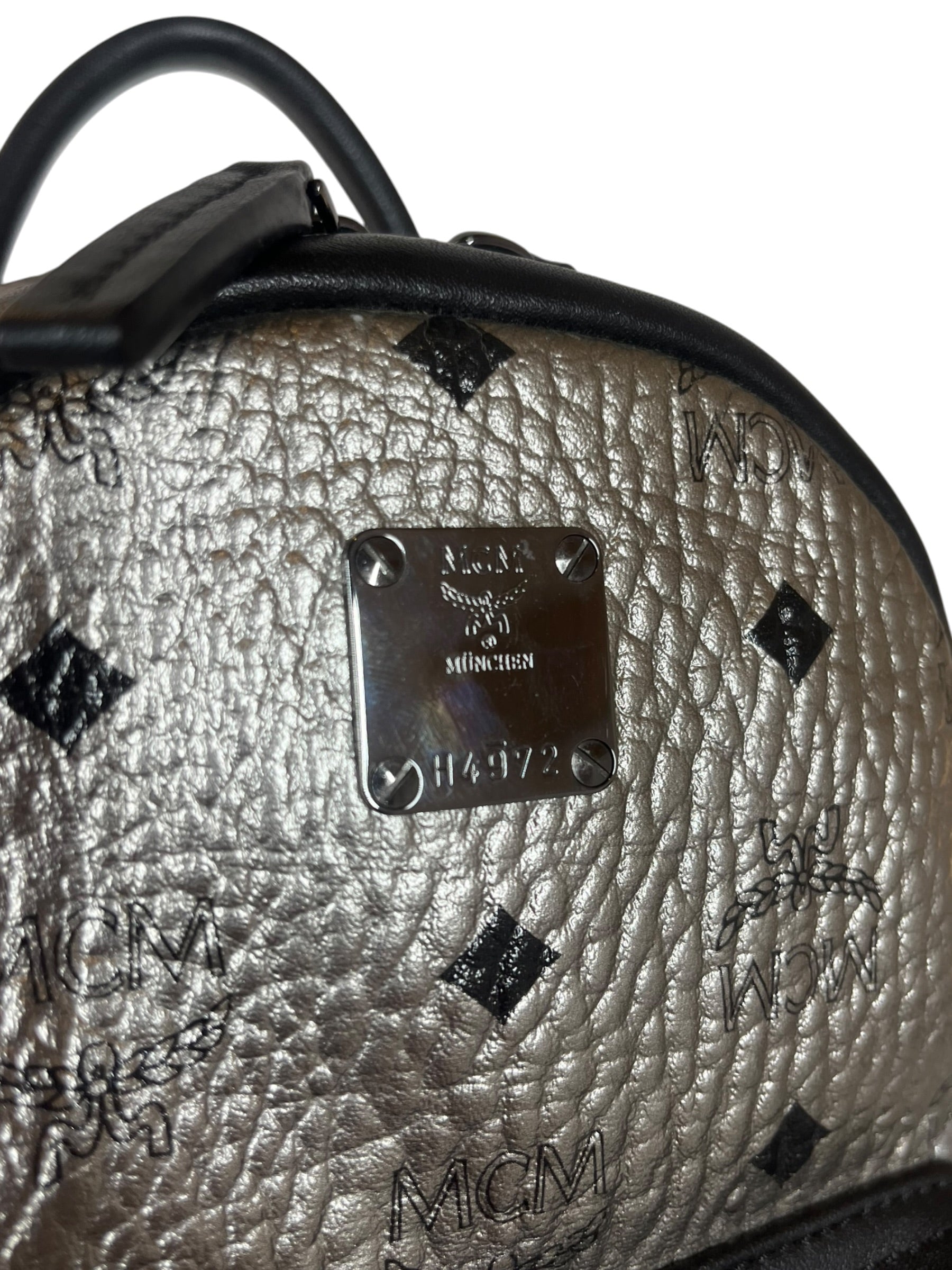 MCM/Backpack/Monogram/Leather/SLV/MINI BACKPACK view 5
