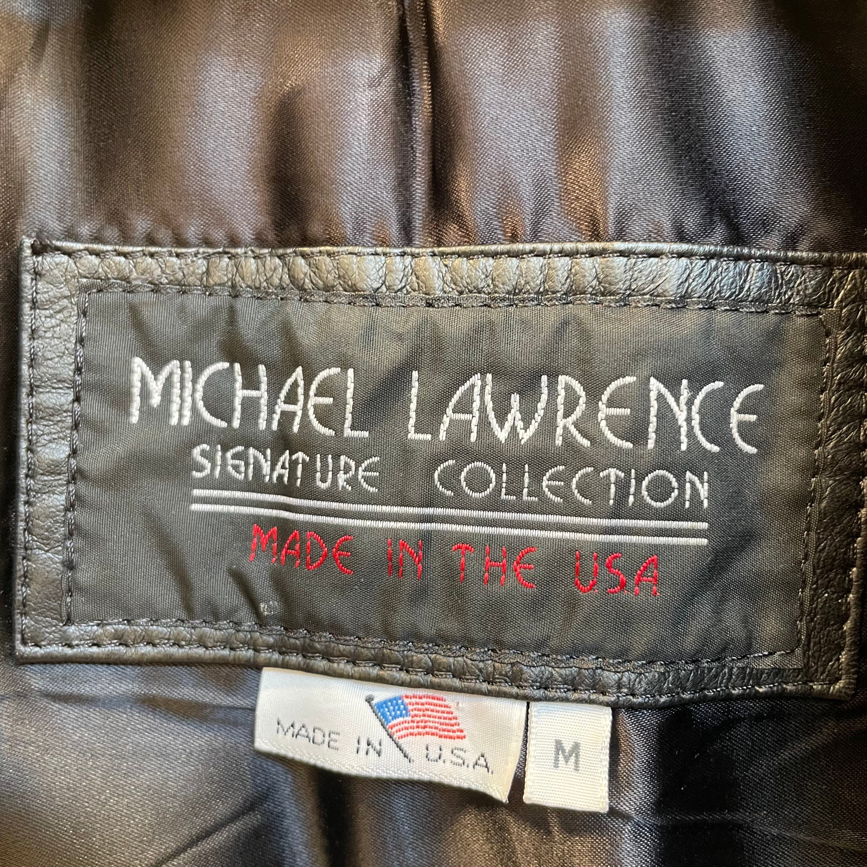 MICHAEL LAWRENCE /Vest/M/Leather/BLK/BELTED/4 BUTTONS view 3