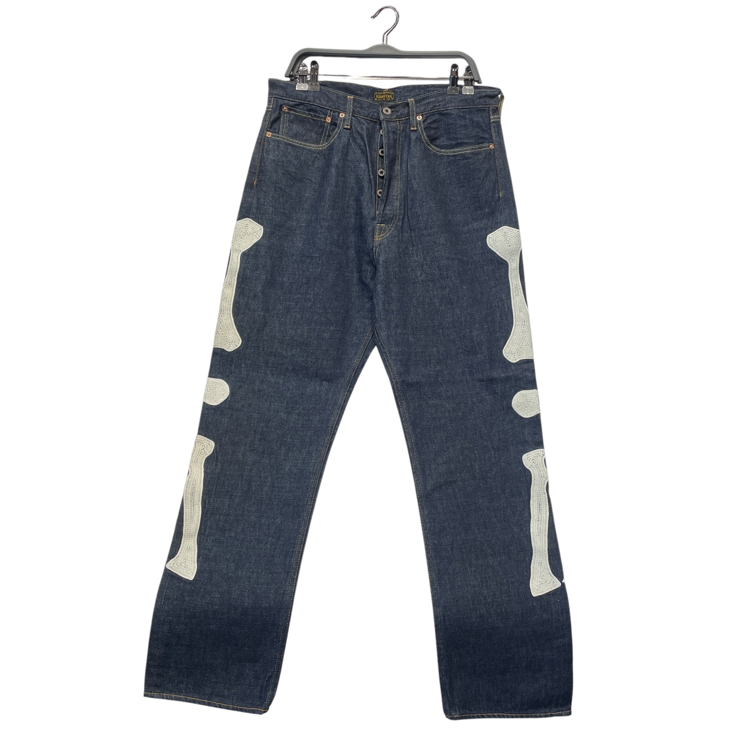 KAPITAL/Straight Pants/36/Denim/IDG/BONE EMBROIDERY view 1