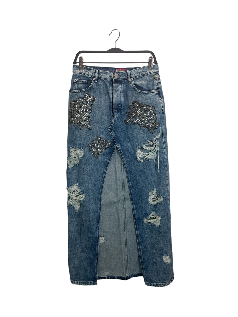 Heaven By Marc Jacobs/Long Skirt/S/Denim/IDG/BRONZE STUDS