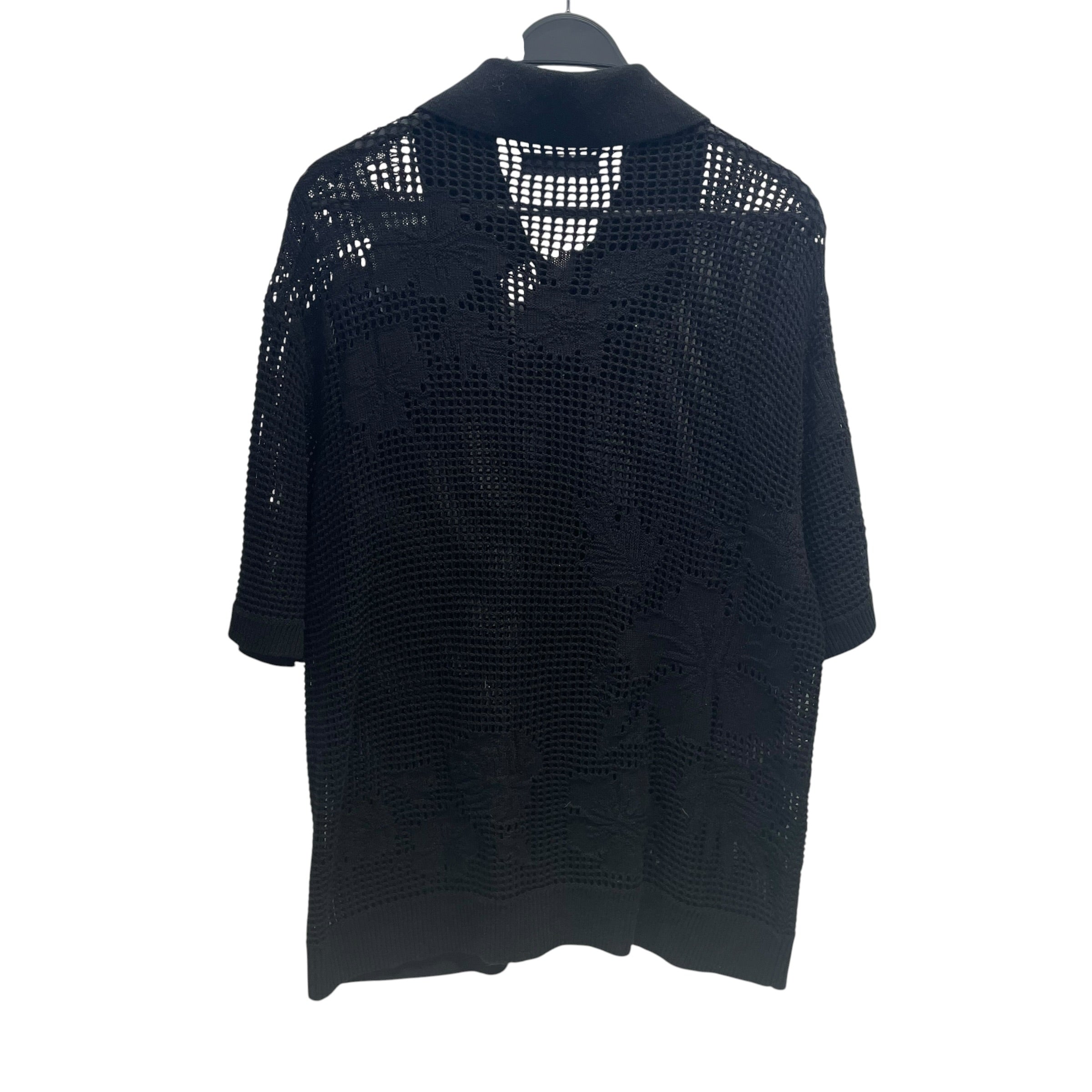AMIRI/T-Shirt/L/Cotton/BLK/Fishnet Top view 2