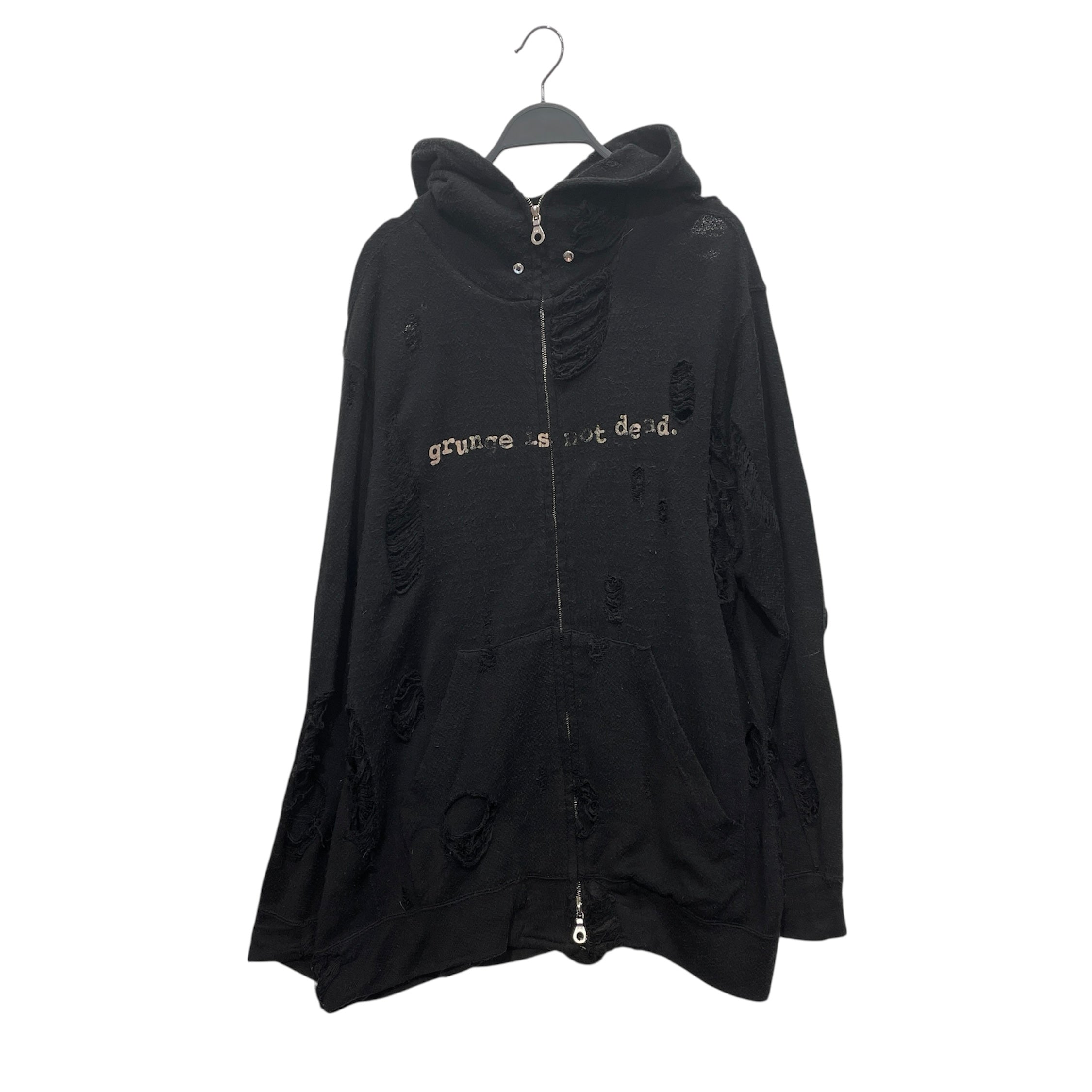 mastermind JAPAN/Hoodie/M/Cotton/BLK/Distressed/"grunge is not dead" view 1