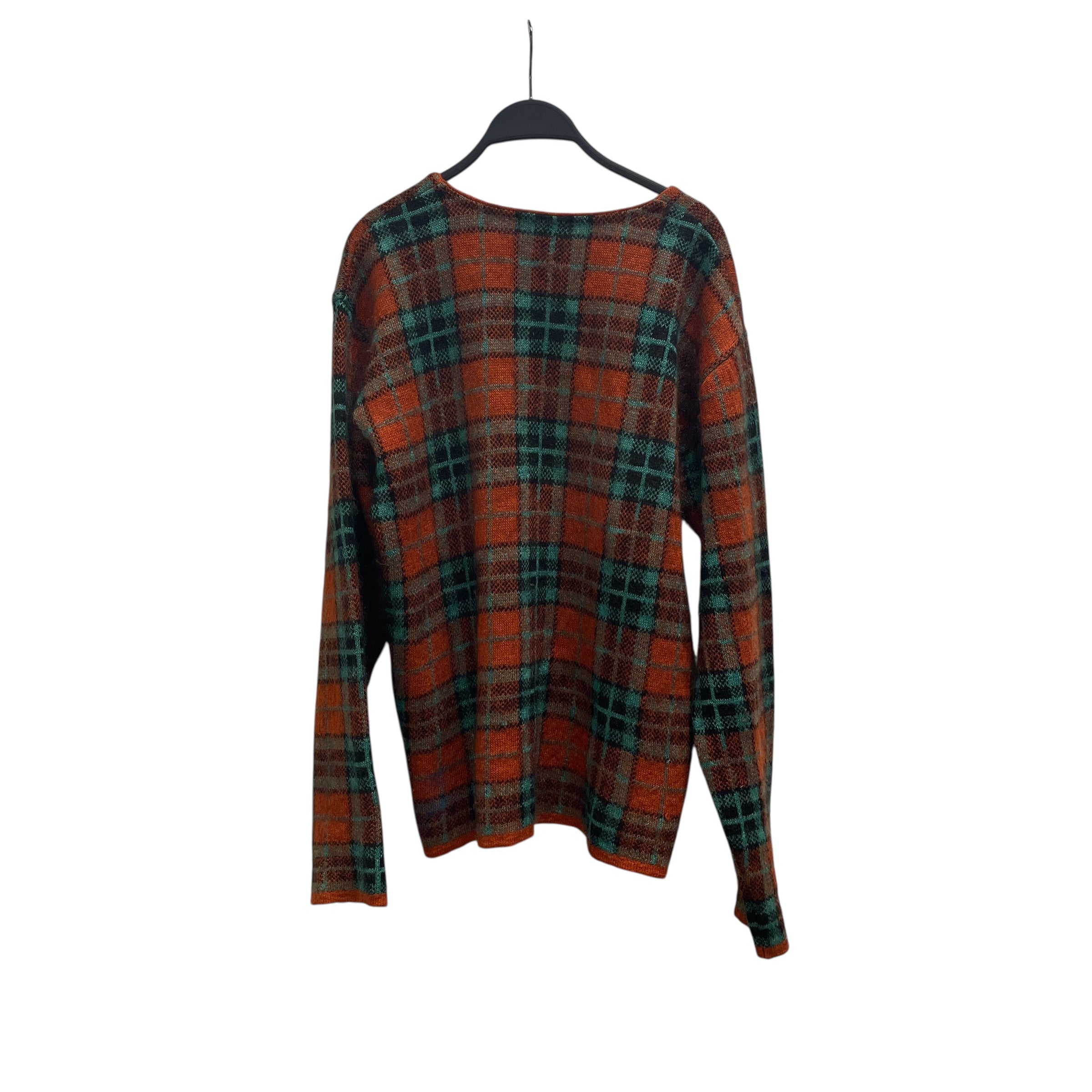 ISSEY MIYAKE MEN/Heavy Sweater/L/Plaid/Acrylic/ORN/ view 2
