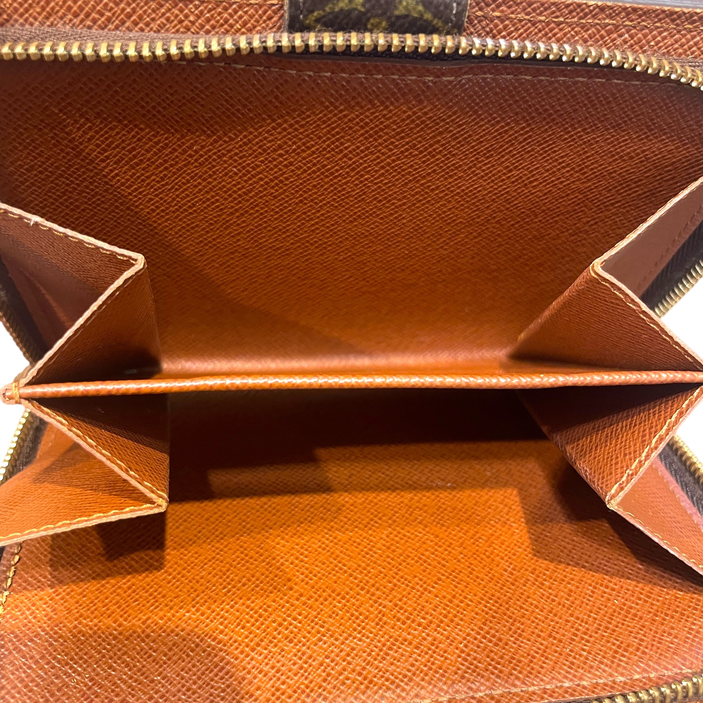 LOUIS VUITTON/Pass Case/Monogram/Leather/BRW/M's/Porte Papier Zippe Wallet view 4
