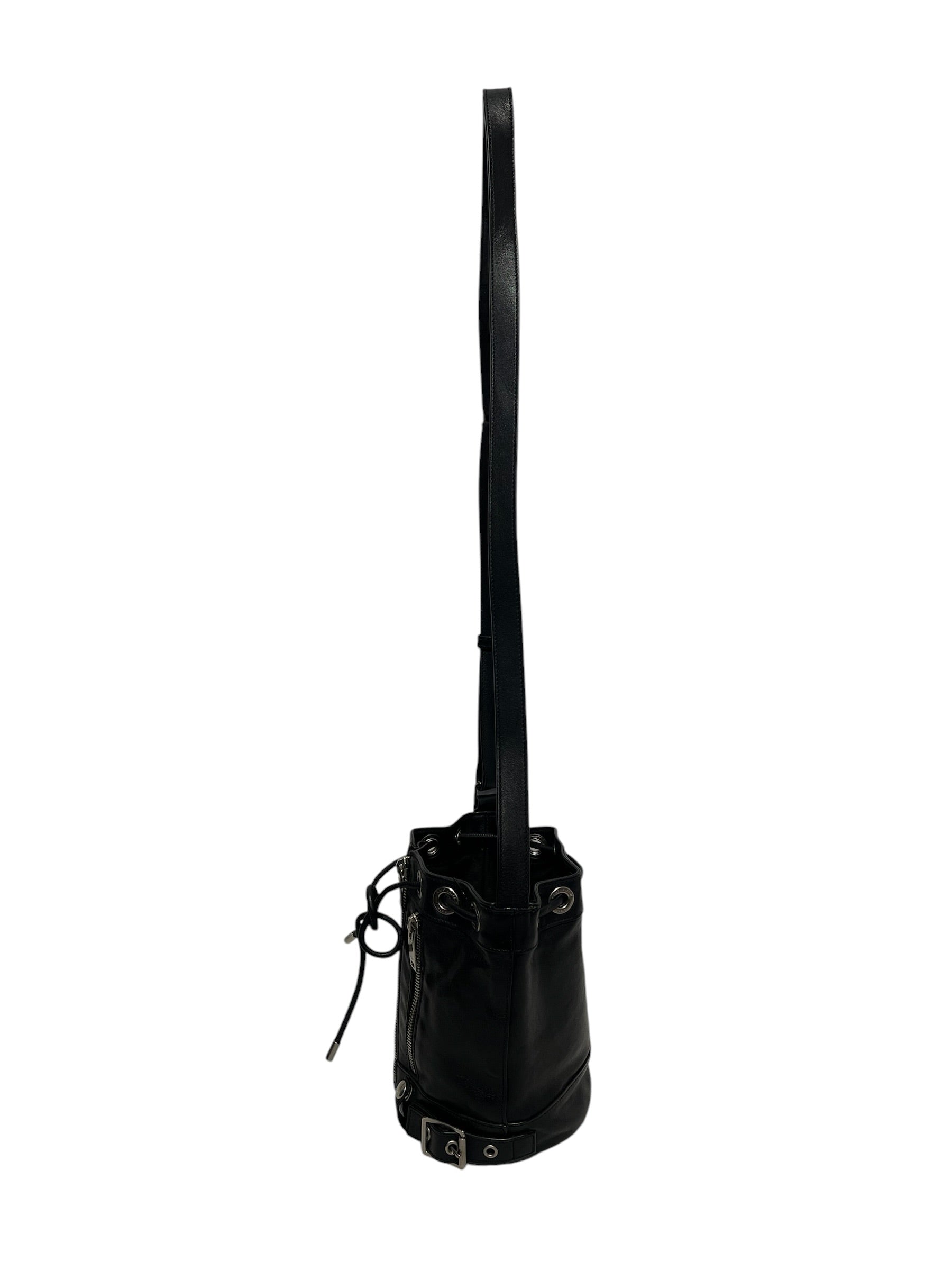 SAINT LAURENT/Bag/Leather/BLK/Rider Bucket Bag view 2