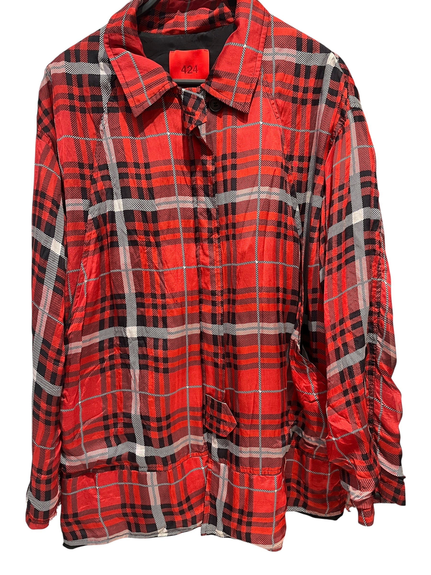 424(FourTwoFour)/Windbreaker/L/Nylon/MLT/Plaid/ view 1