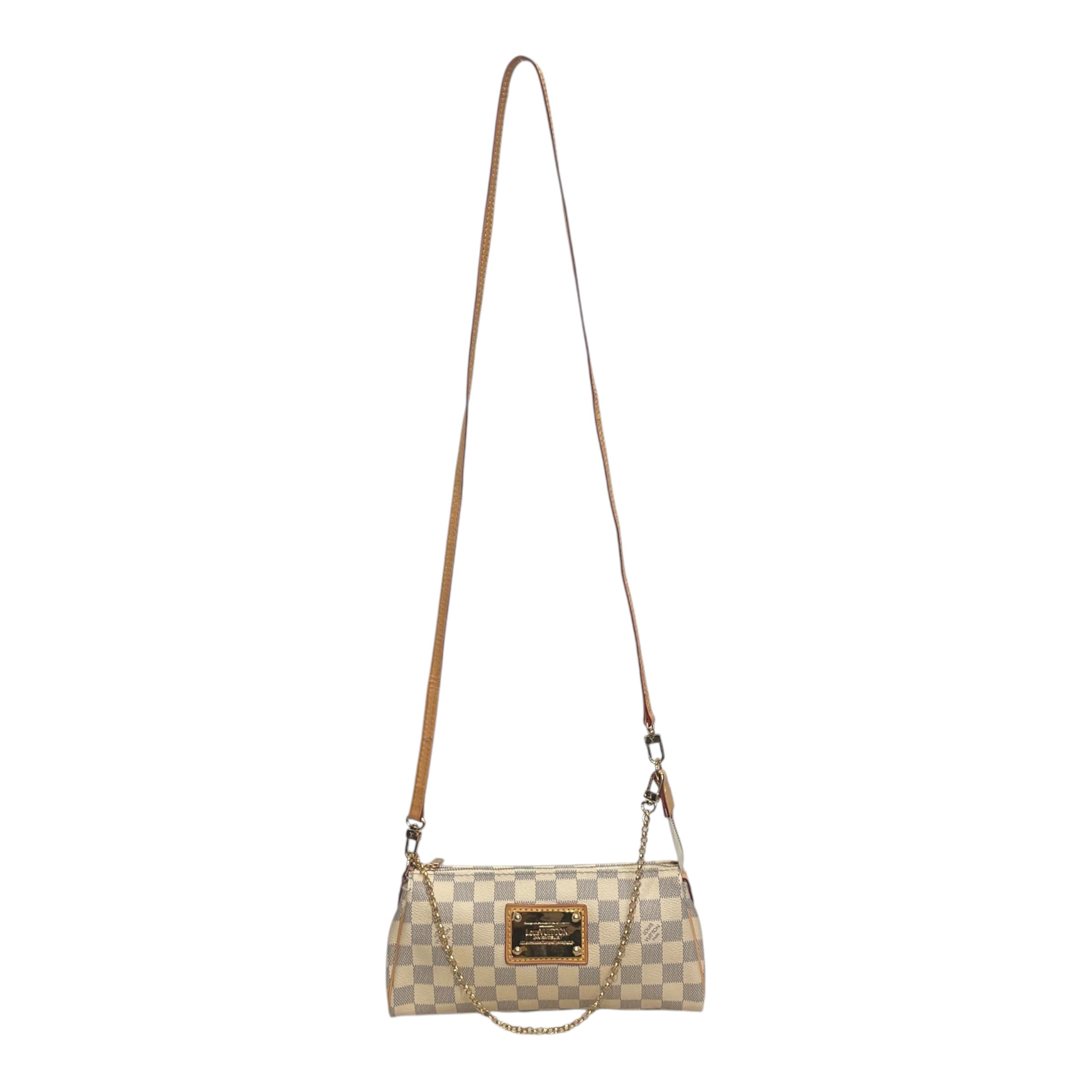 LOUIS VUITTON/Hand Bag/Glen Check/Leather/WHT/DAMIER AZUR EVA view 1