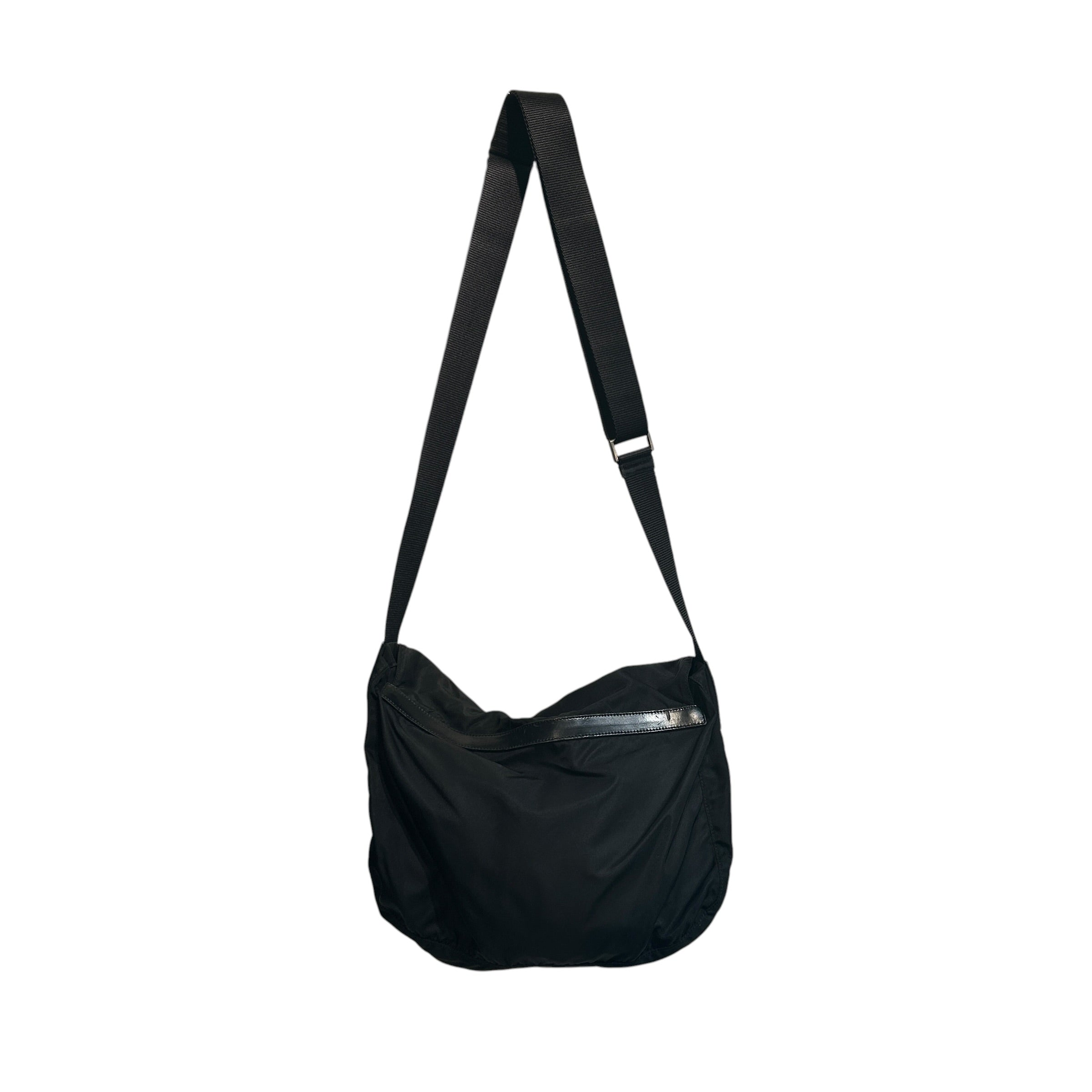 PRADA/Cross Body Bag/Nylon/BLK/TESSUTO MESSENGER BAG/BUCKLES view 6