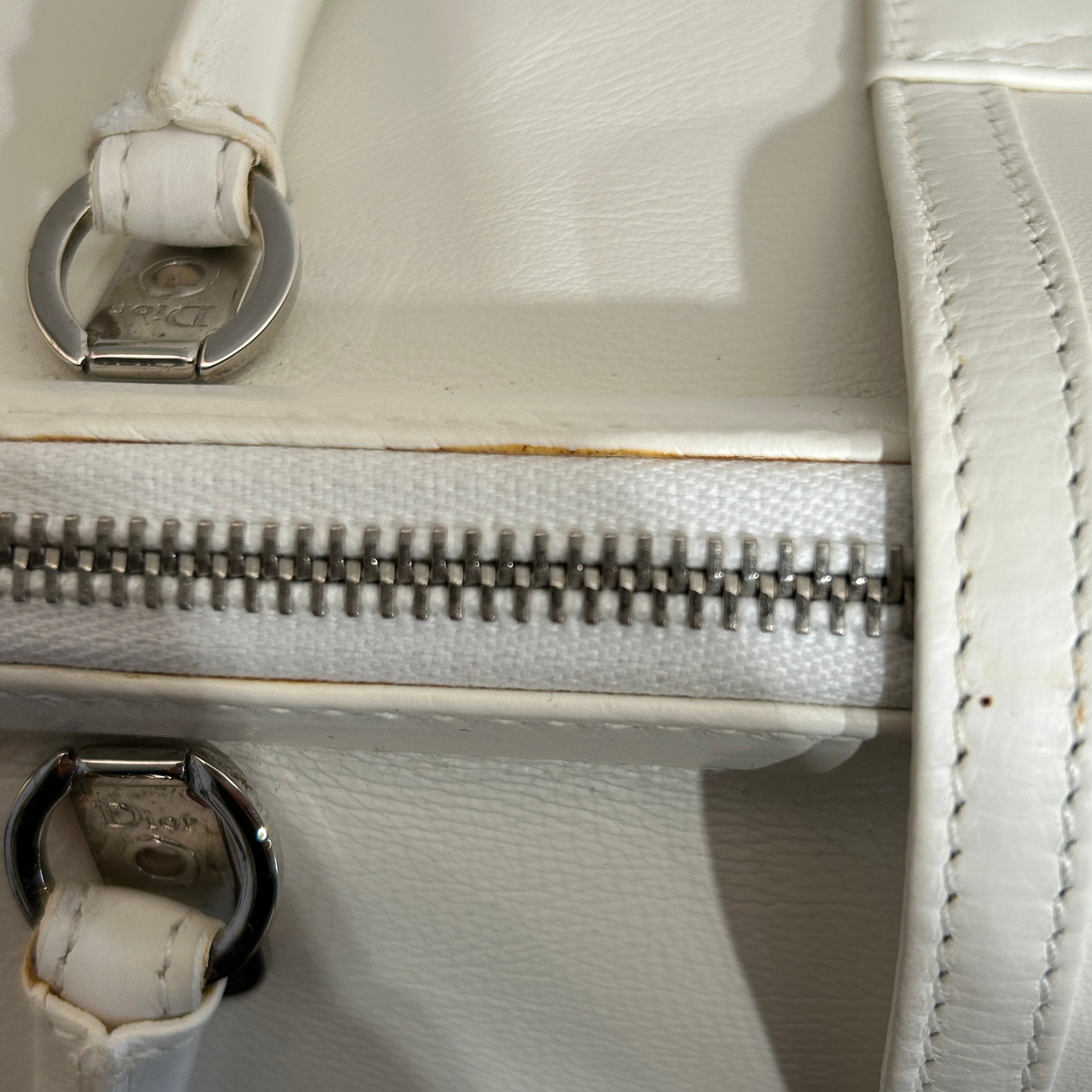 Christian Dior/Hand Bag/Leather/WHT/Flight Handbag view 11