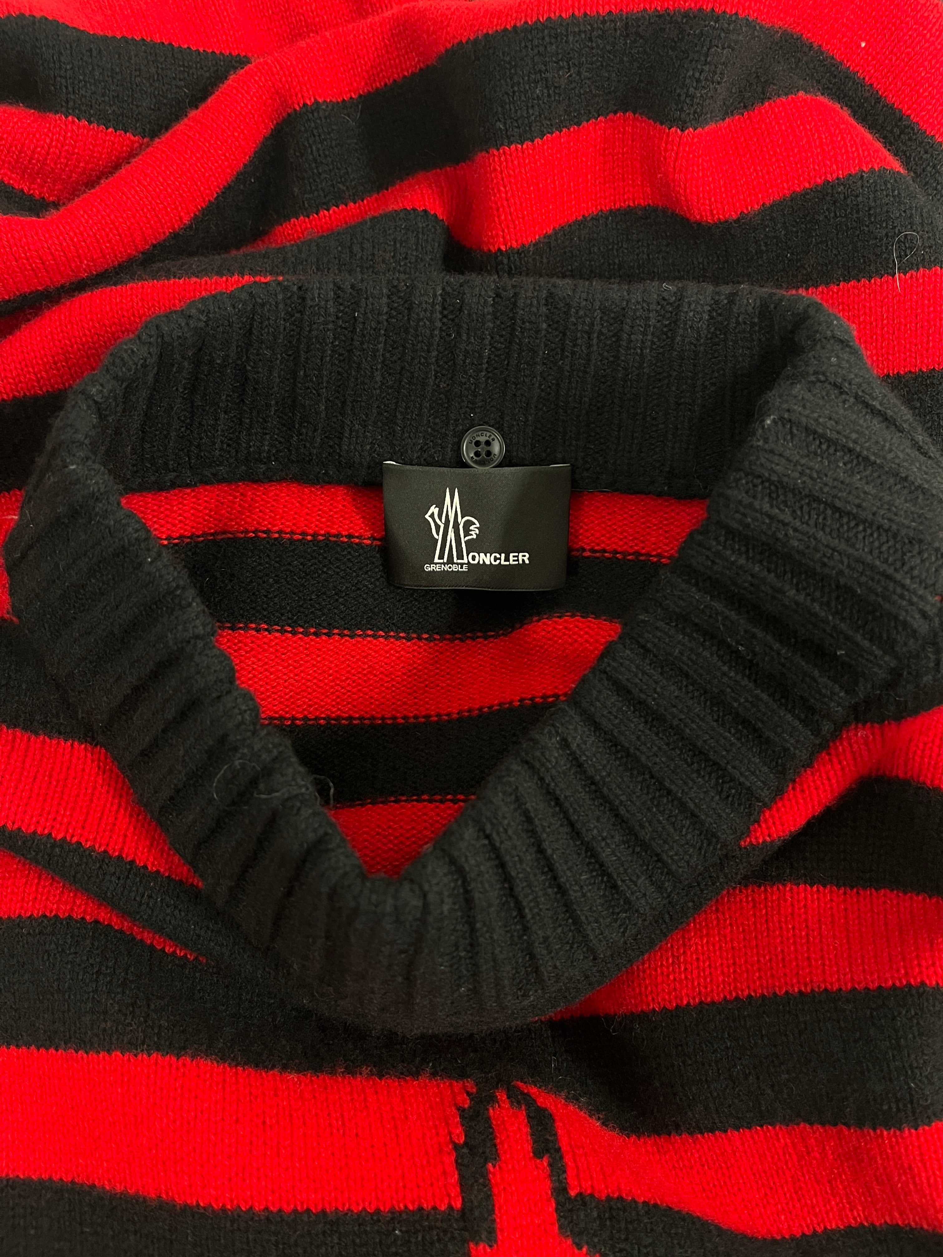 MONCLER/Sweater/L/Stripe/Cotton/RED/FIRE/GRAPHIC view 2