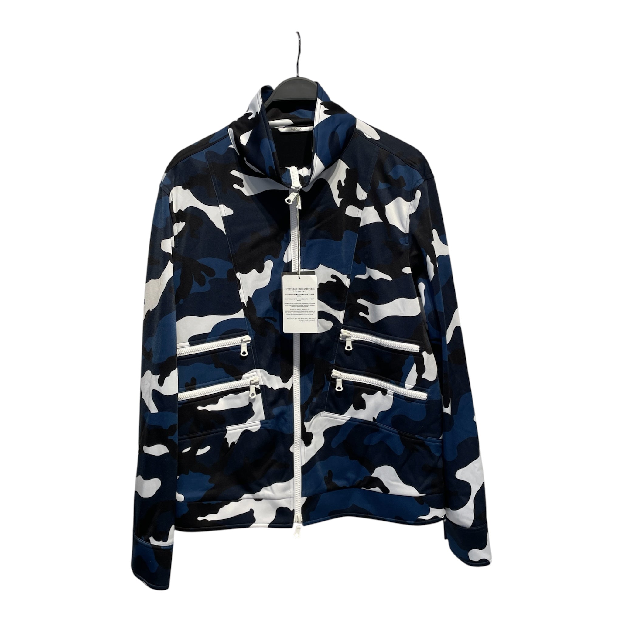 VALENTINO/Jacket/54/Polyester/BLU/Camouflage/MULTI ZIP view 1