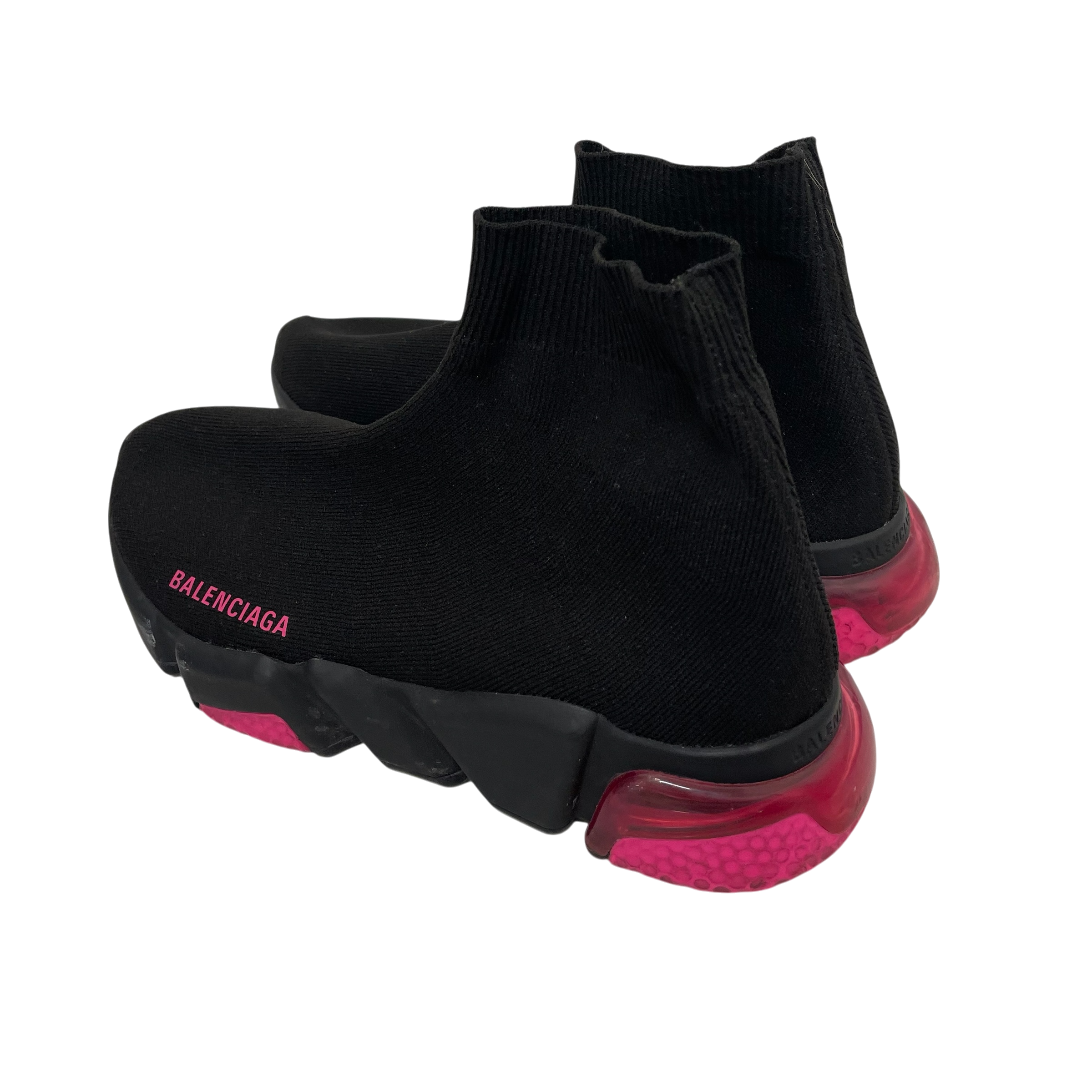 BALENCIAGA/Hi-Sneakers/US 8/BLK/PINK ACCENT view 2